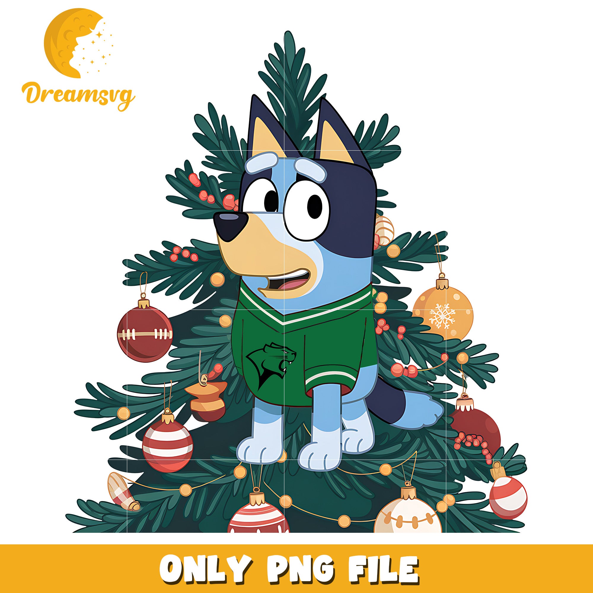 Bluey and christmas tree png, Chicago State Cougars png, ncaa png