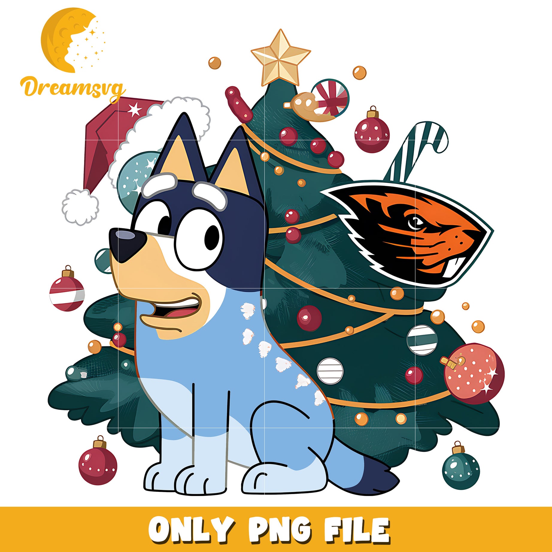 Bluey and christmas tree png, Oregon State Beavers png, ncaa png