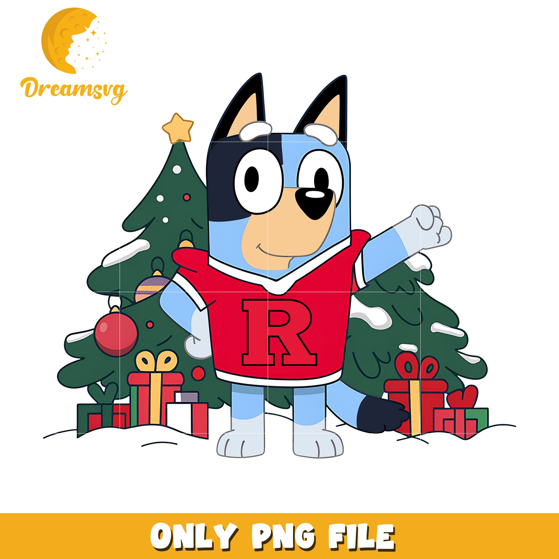 Bluey and christmas tree png, Rutgers Scarlet Knights png, ncaa png