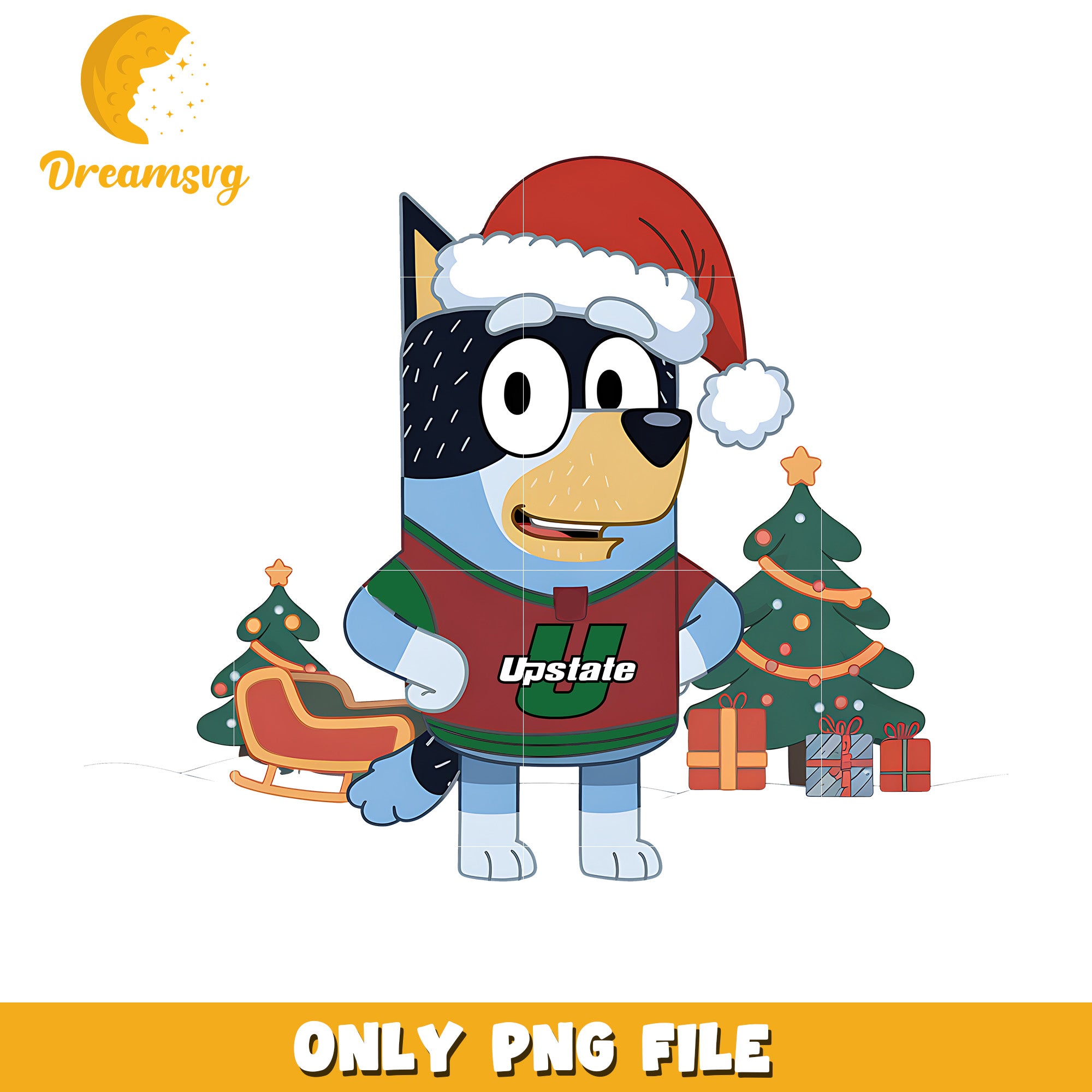 Bluey and christmas tree png, USC Upstate Spartans png, ncaa png