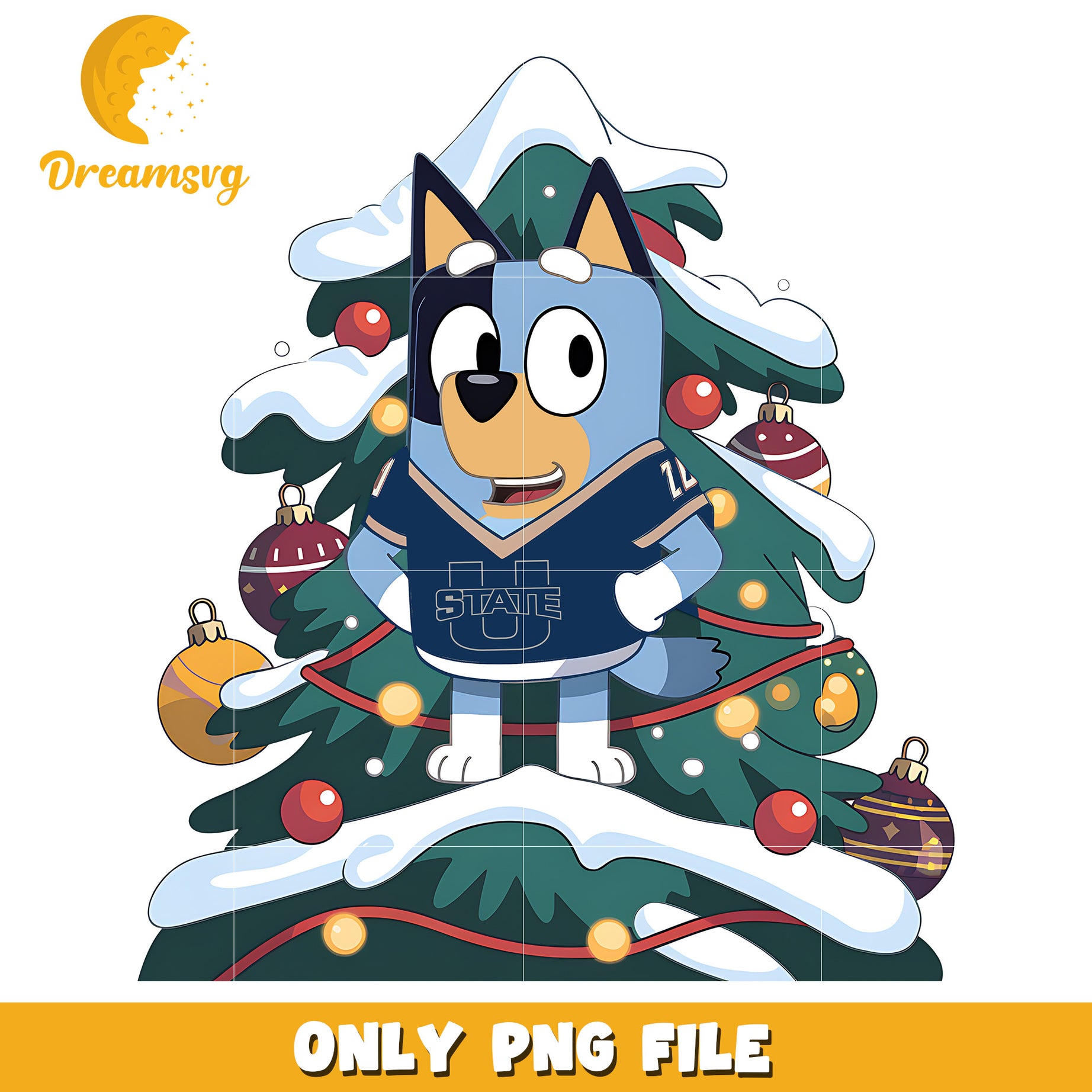 Bluey and christmas tree png, Utah State Aggies png, ncaa png