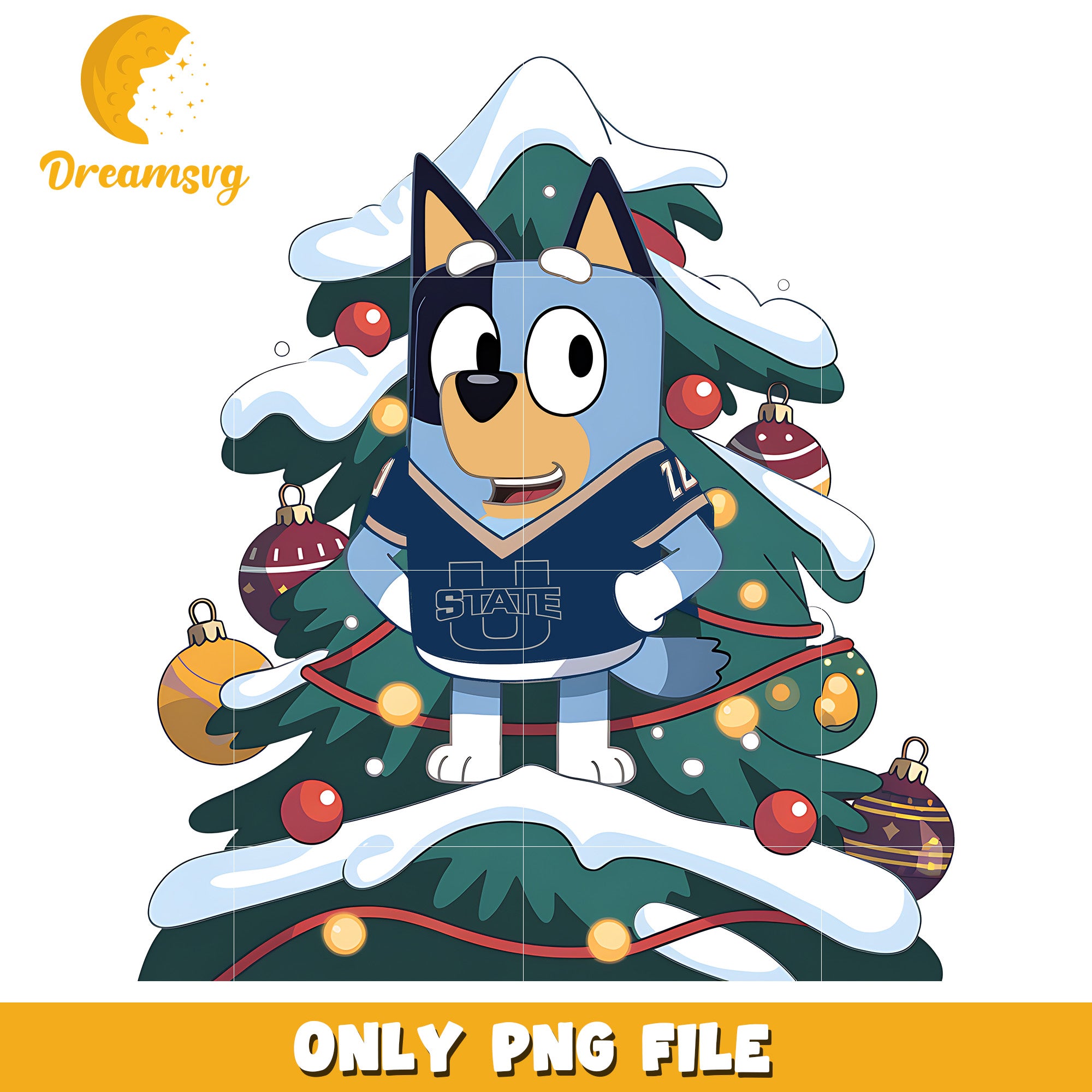 Bluey and christmas tree png, Utah State Aggies png, ncaa png