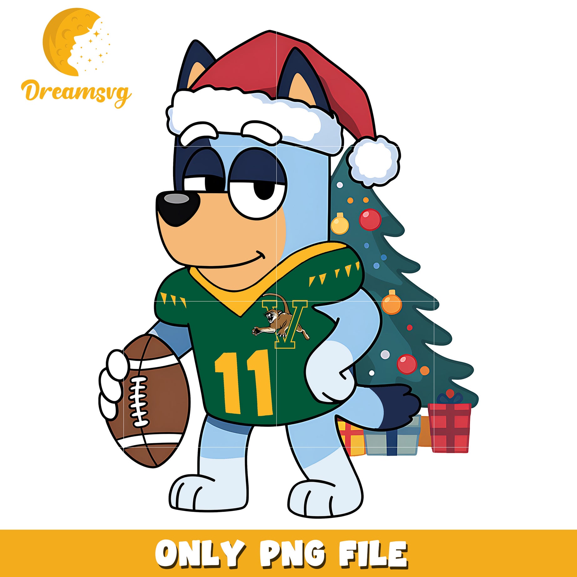 Bluey and christmas tree png, Vermont Catamounts png, ncaa png