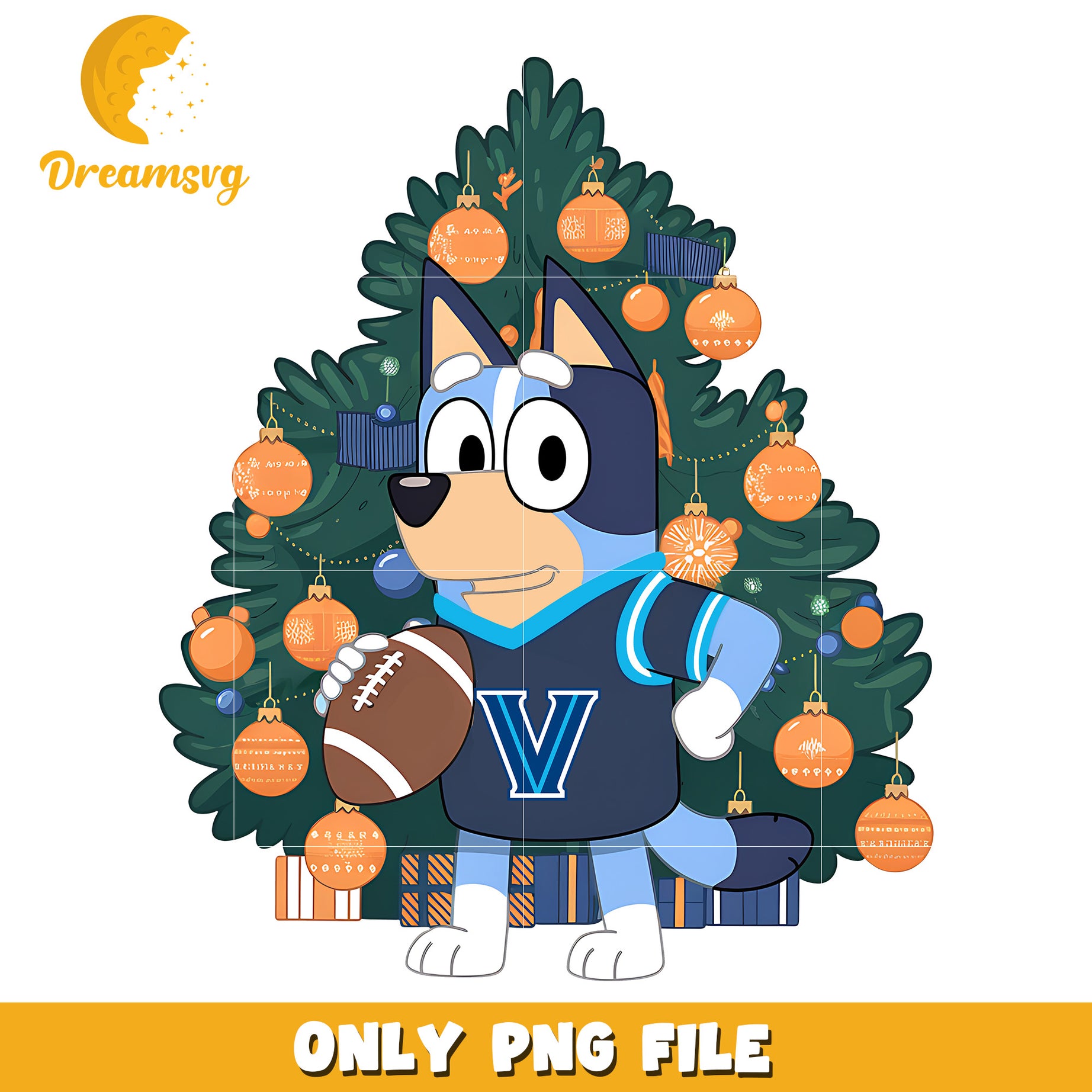 Bluey and christmas tree png, Villanova Wildcatsa png, ncaa png