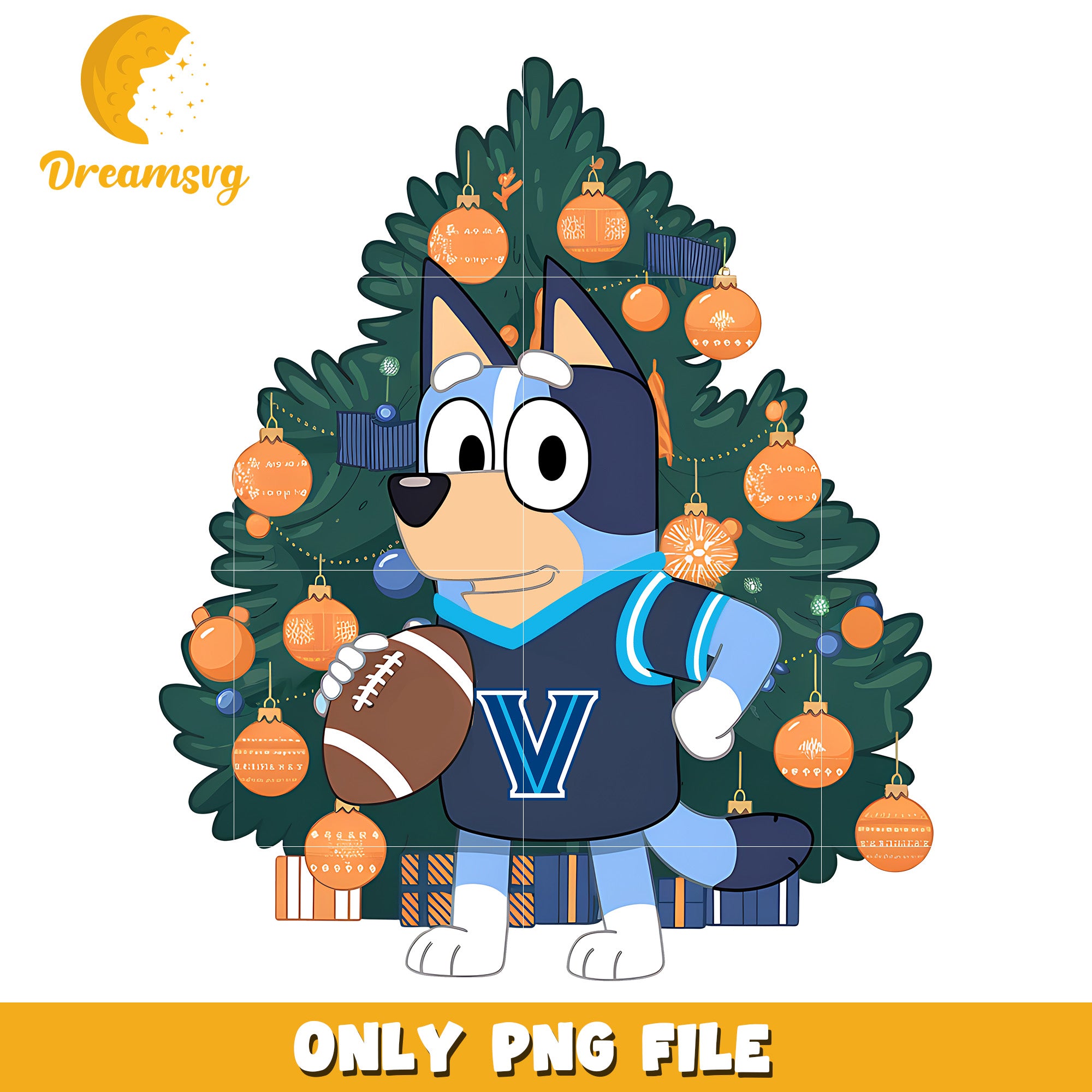 Bluey and christmas tree png, Villanova Wildcatsa png, ncaa png