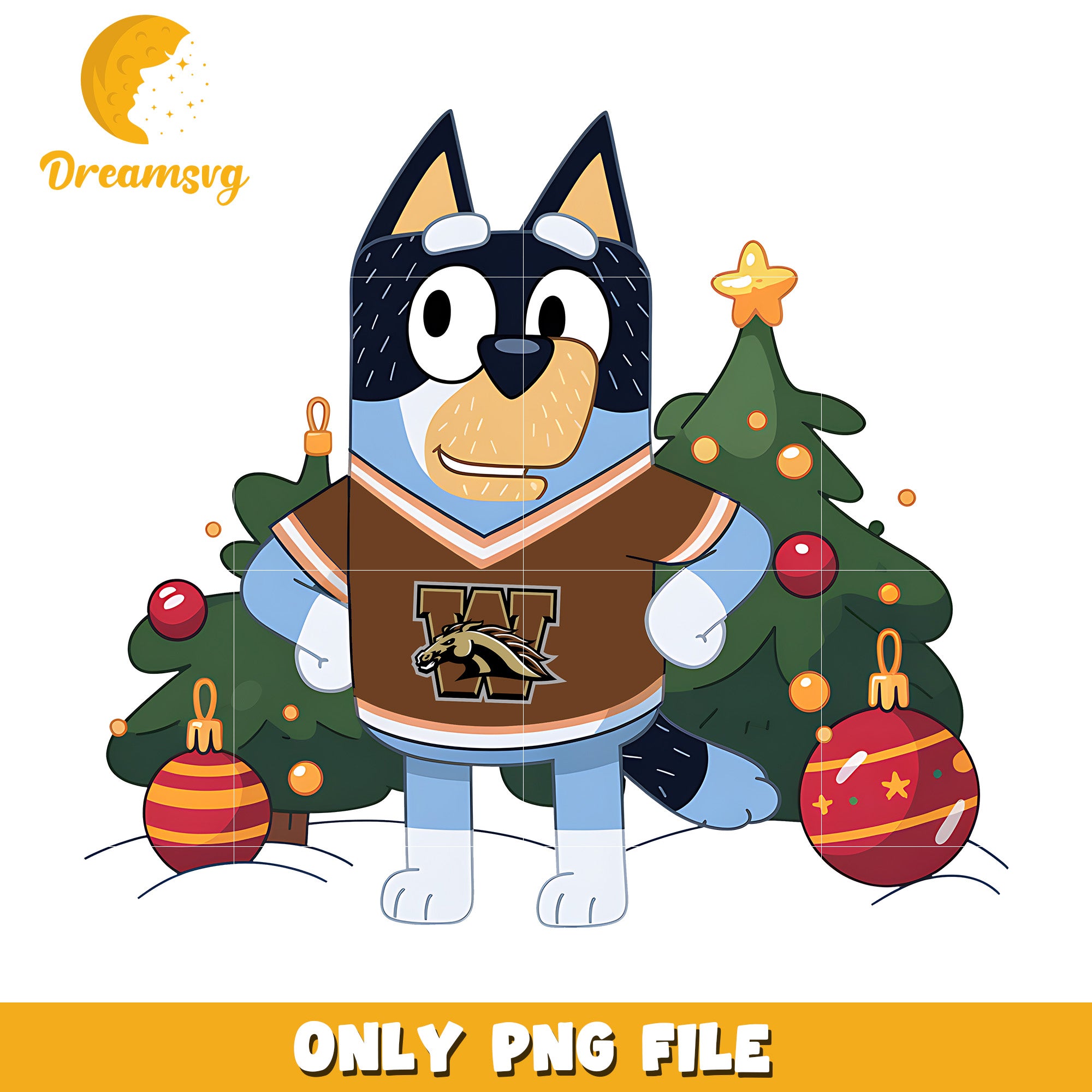 Bluey and christmas tree png, Western Michigan Broncos png, ncaa png