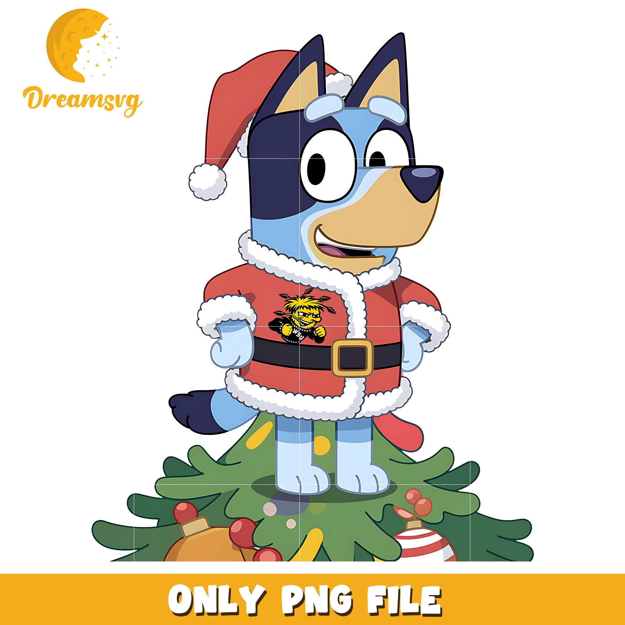 Bluey and christmas tree png, Wichita State Shockers png, ncaa png