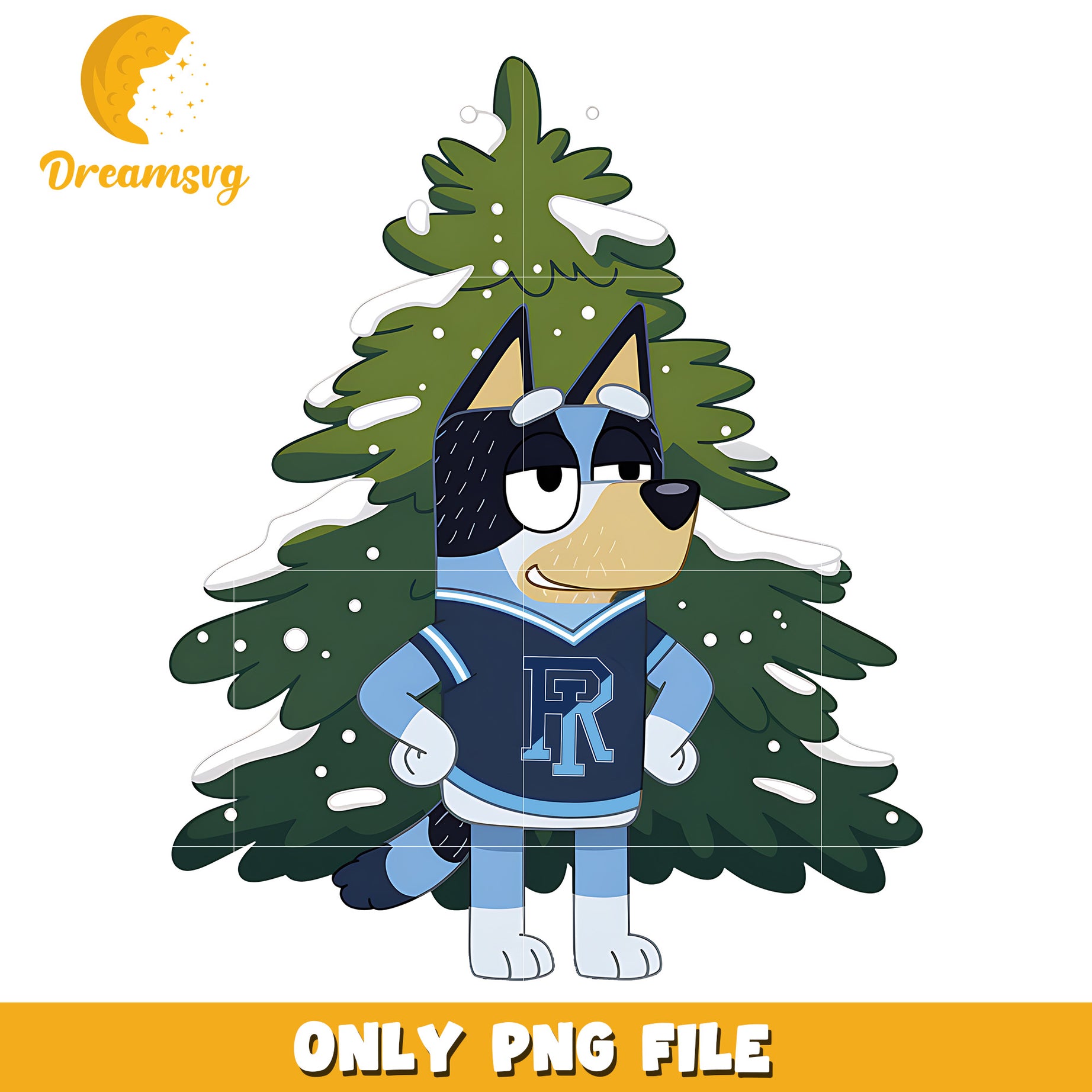Bluey basic christmas tree png, Rhode Island Rams png, ncaa png