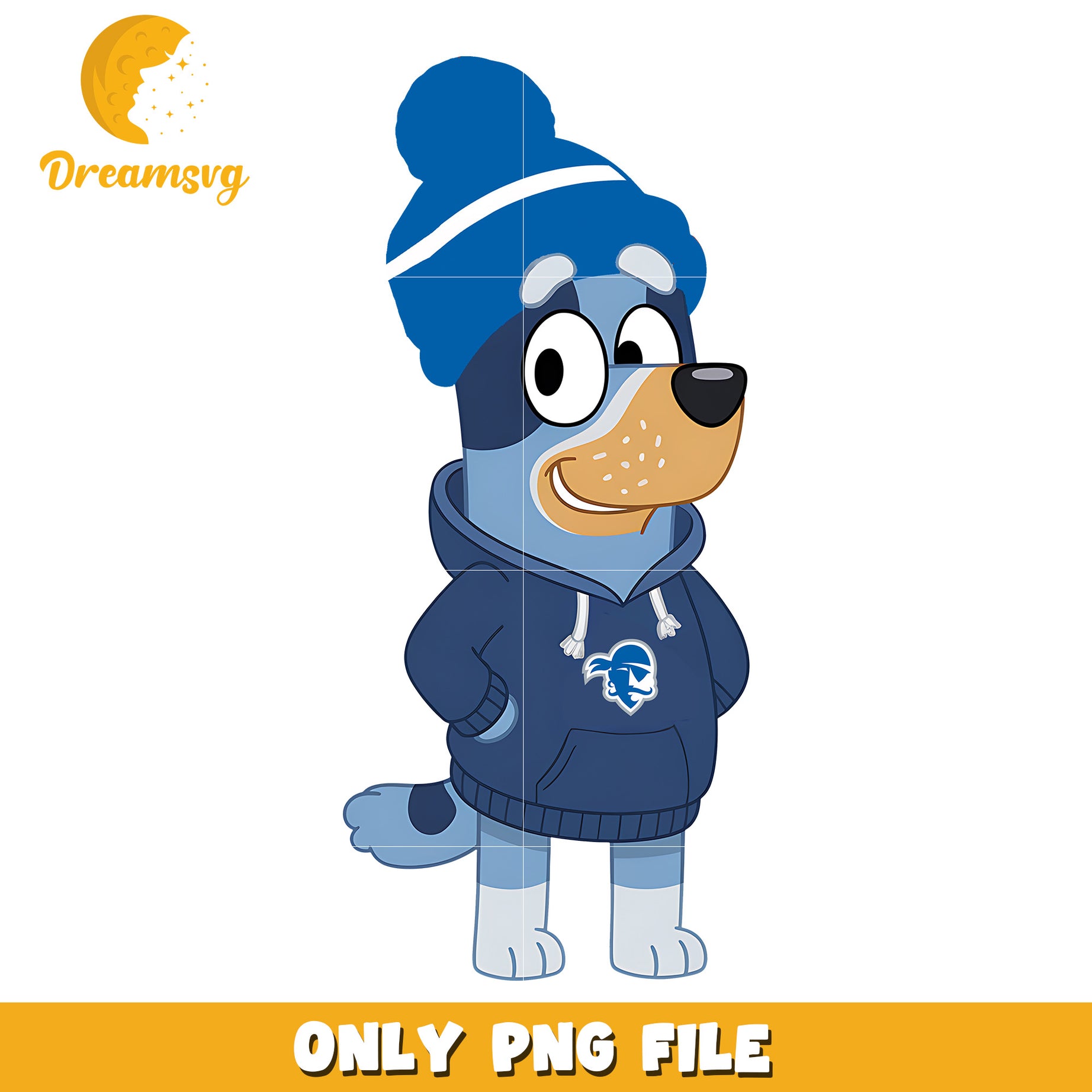 Bluey blue hoodie ncaa png, Seton Hall Pirates png, ncaa png