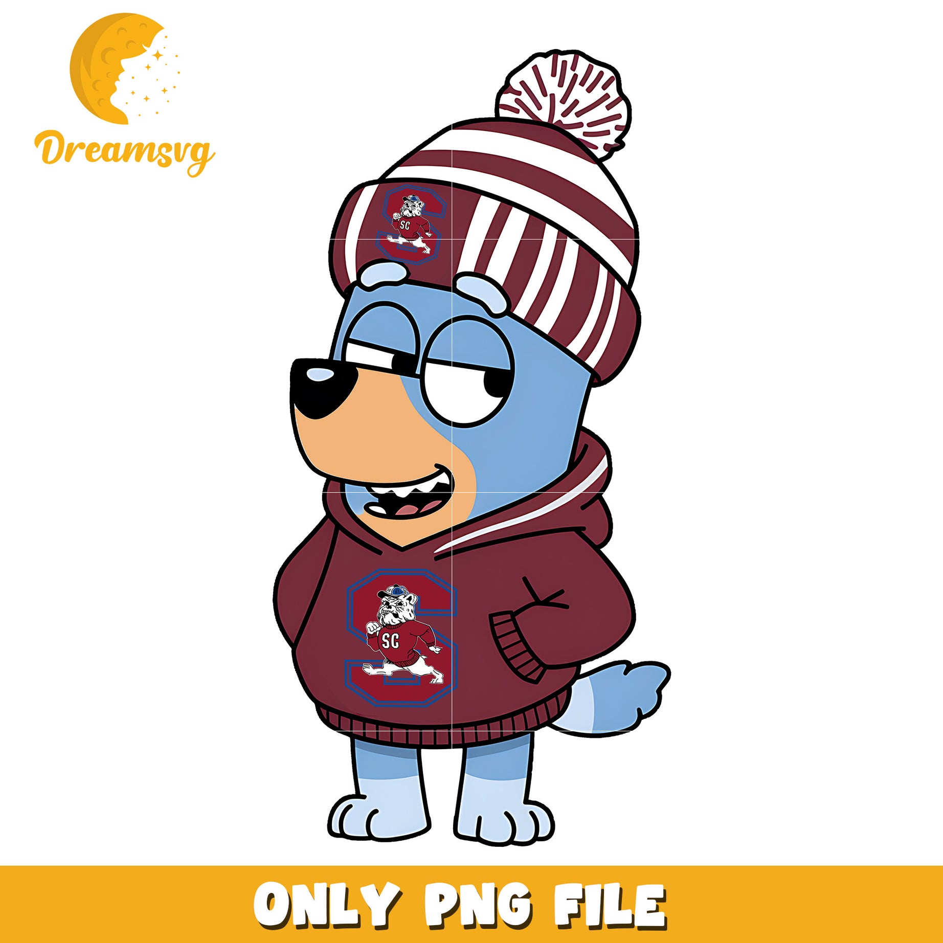 Bluey brown hoodie png, South Carolina State Bulldogs png, ncaa png