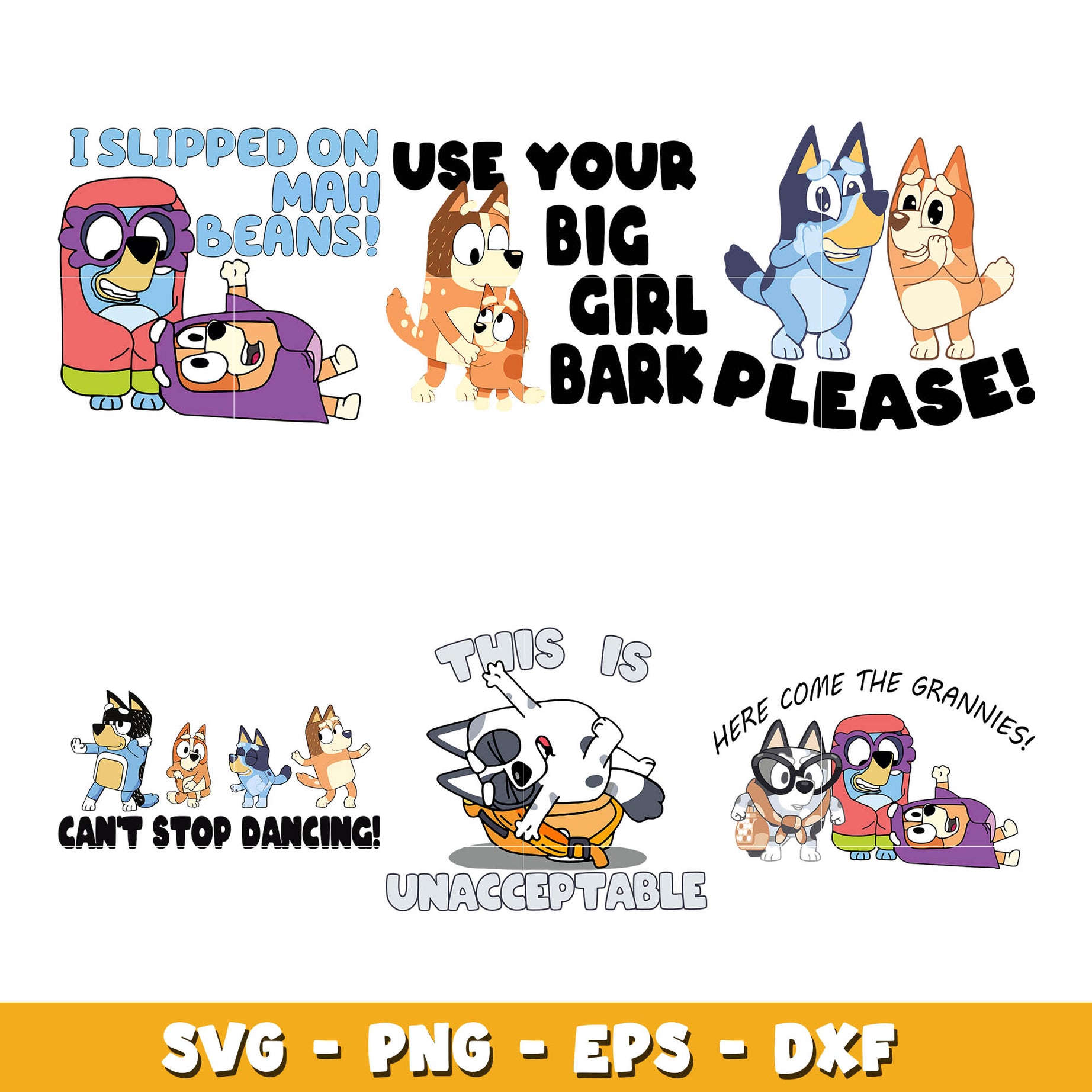 Bluey Characters and friends  bundle svg, Disney svg, Digital download  