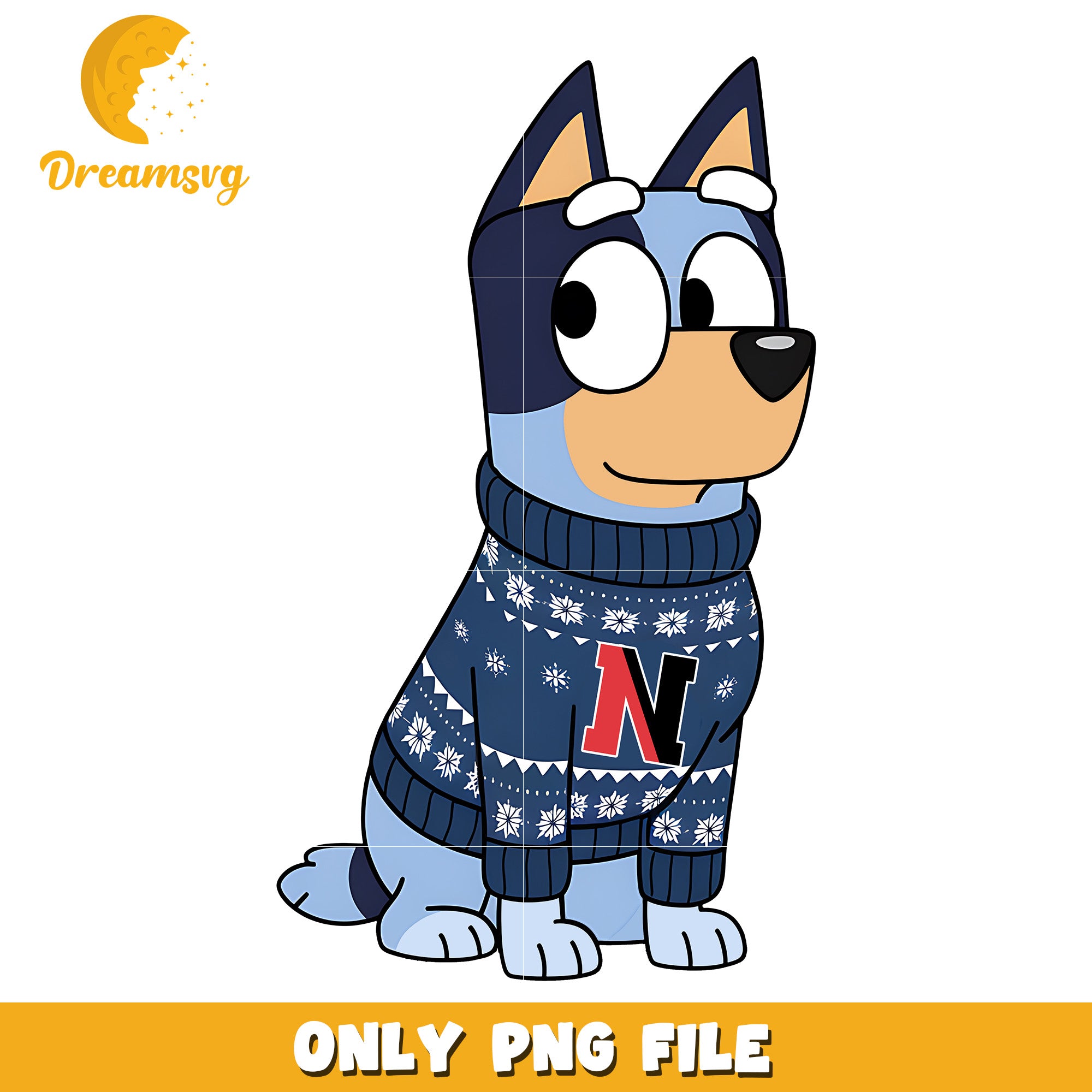 Bluey cartoon character png, Northeastern Huskies png, ncaa png