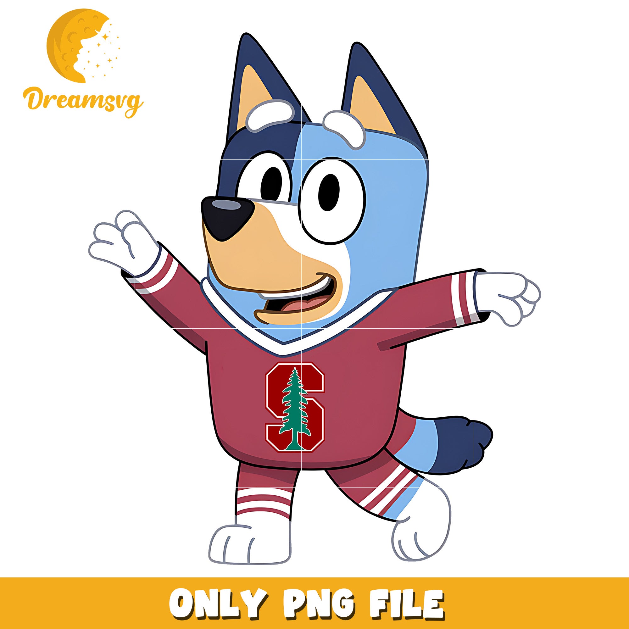 Bluey cartoon characters png, Stanford Cardinal png, ncaa png