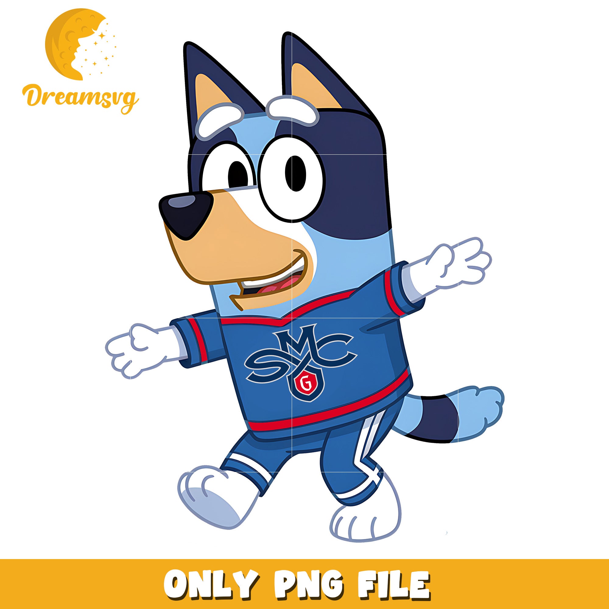 Bluey cartoon logo ncaa png, Saint Marys Gaels png, ncaa png