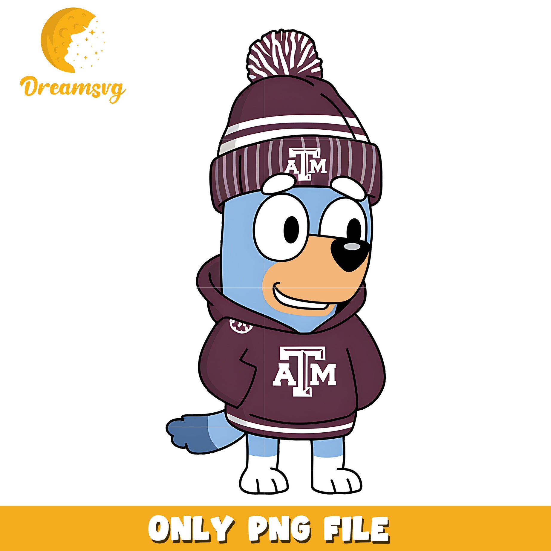 Bluey character Aggies fan png, Texas A&M Aggies png, ncaa png