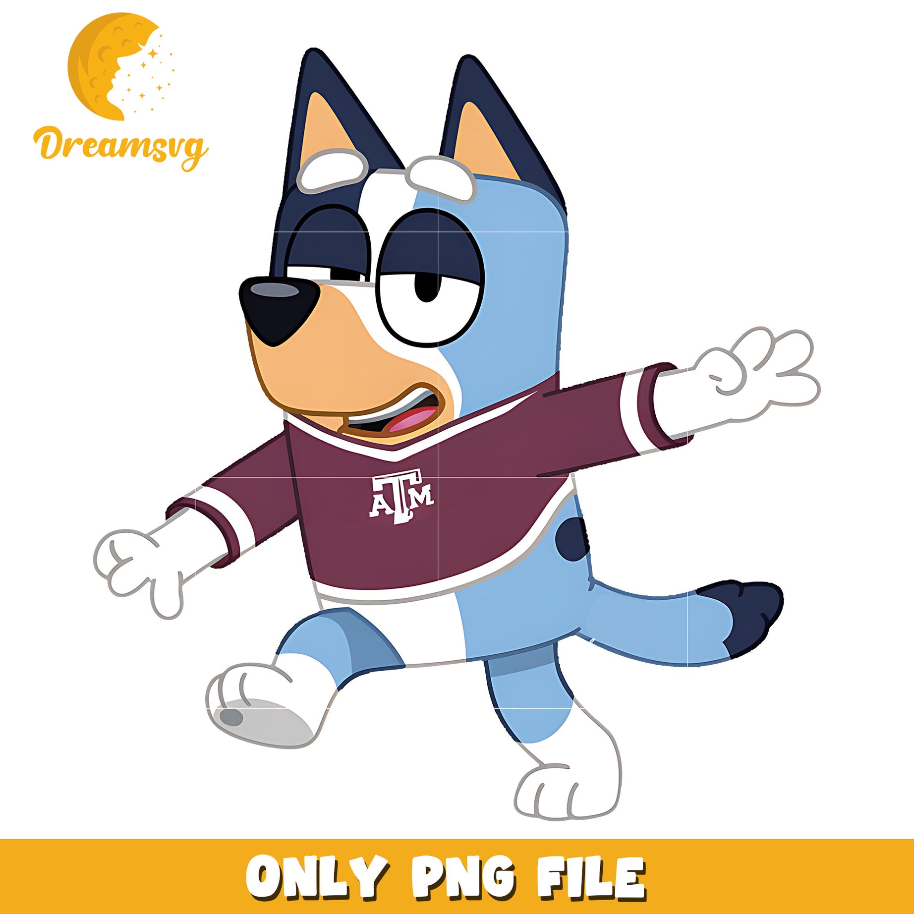 Bluey character Aggies team png, Texas A&M Aggies png, ncaa png