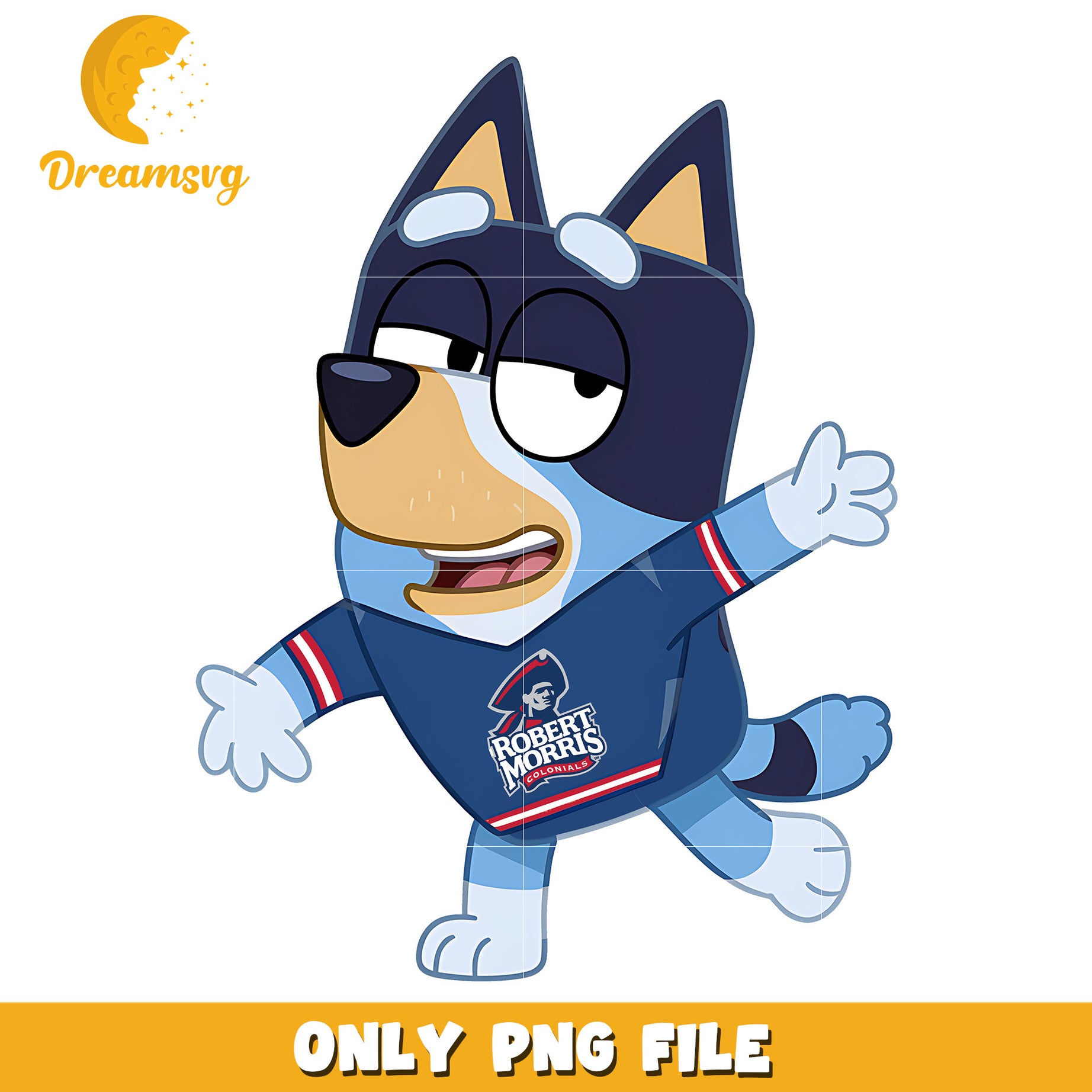 Bluey character png, Robert Morris Colonials png, ncaa team png