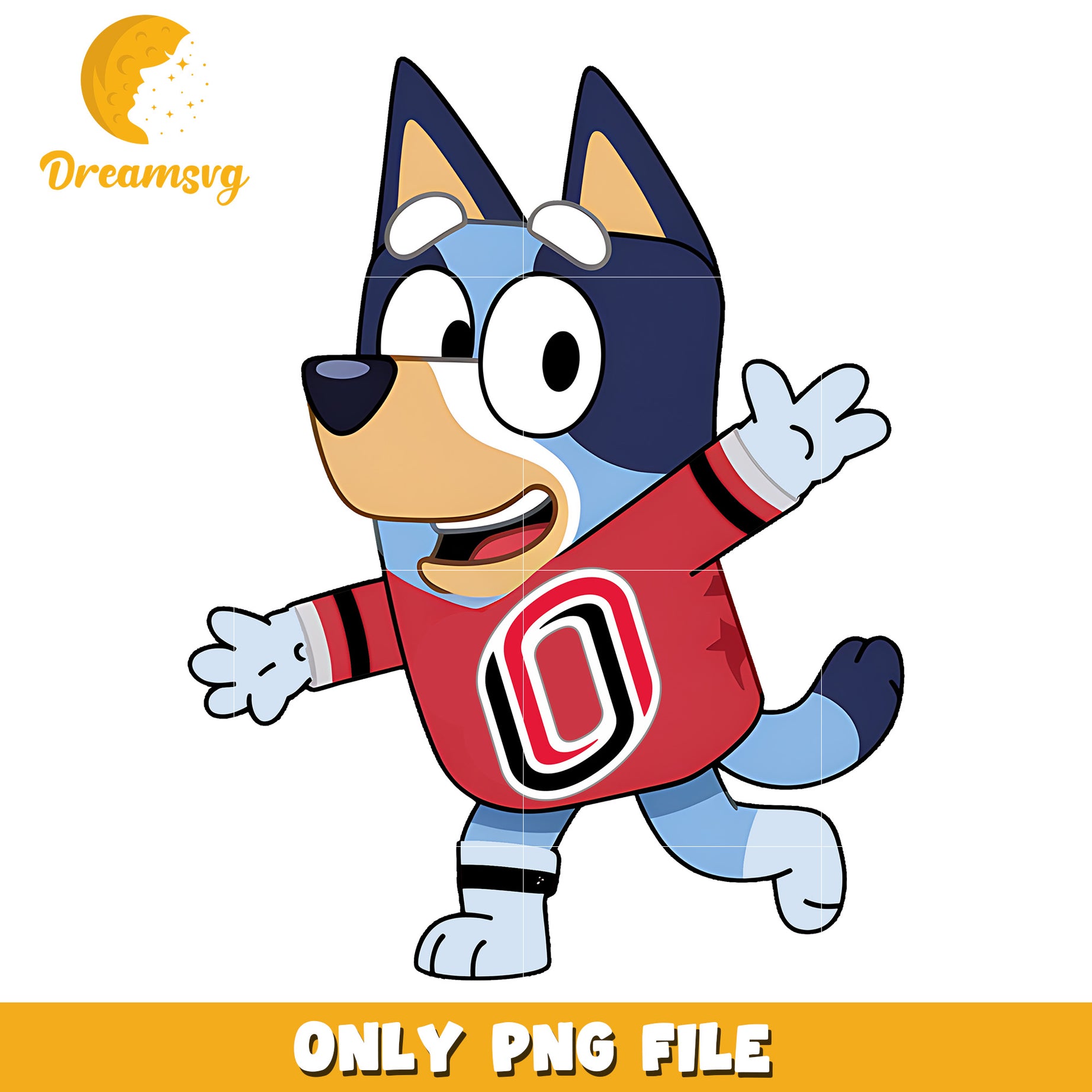 Bluey chearleader ncaa png, Nebraska Omaha Mavericks png, ncaa png