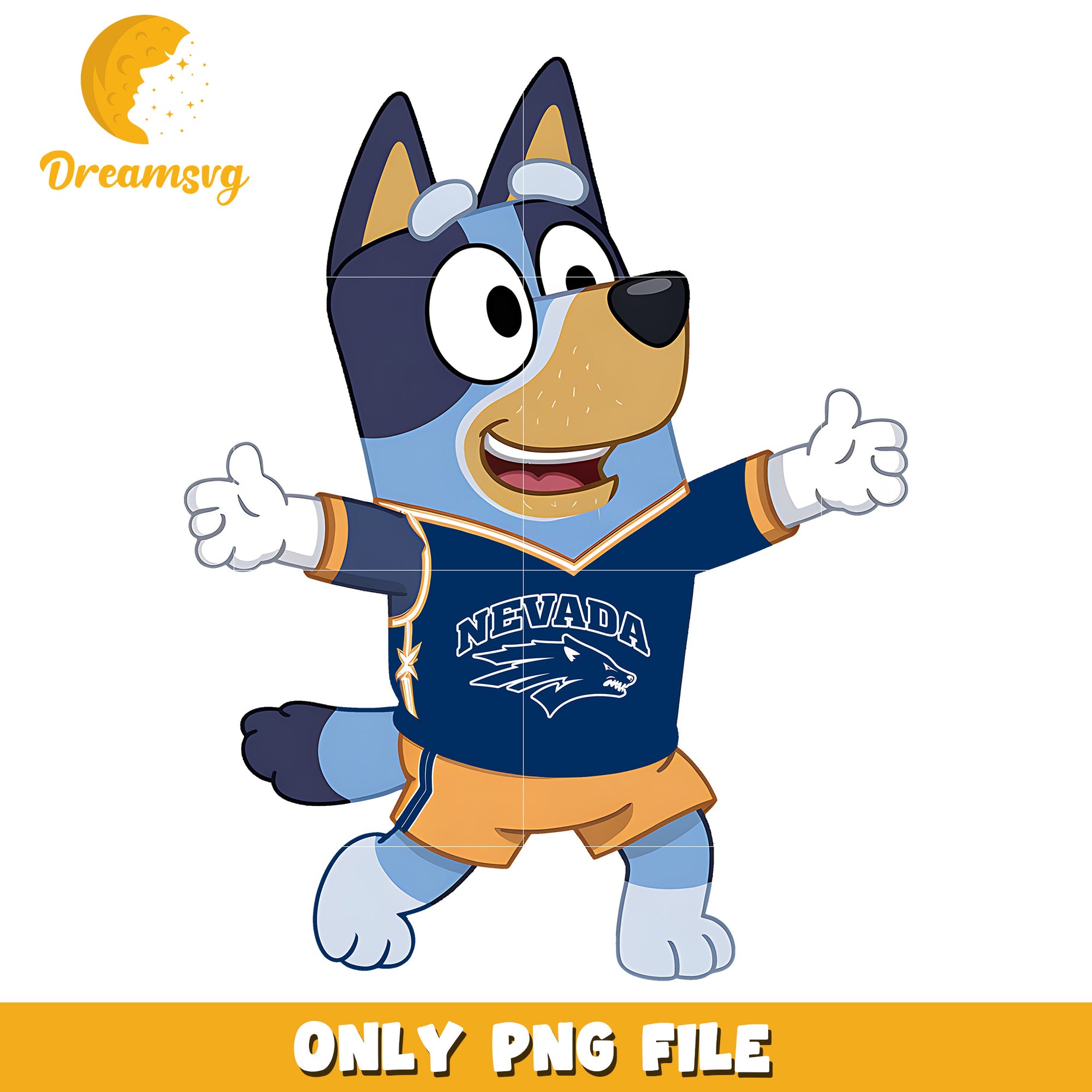 Bluey chearleader ncaa png, Nevada Wolf Pack png, ncaa png