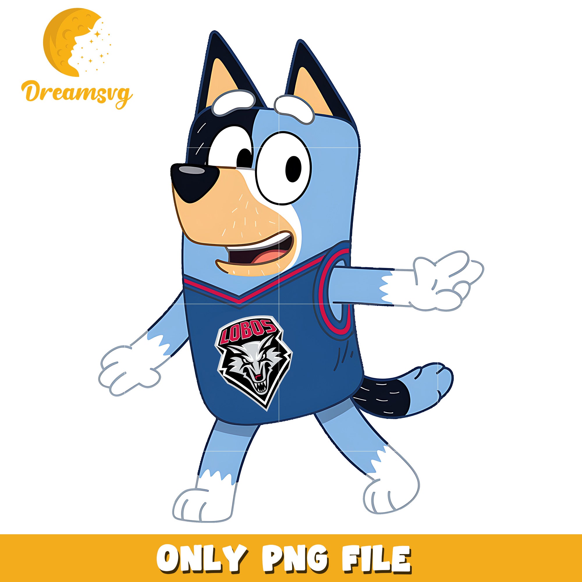 Bluey chearleader ncaa png, New Mexico Lobos png, ncaa png