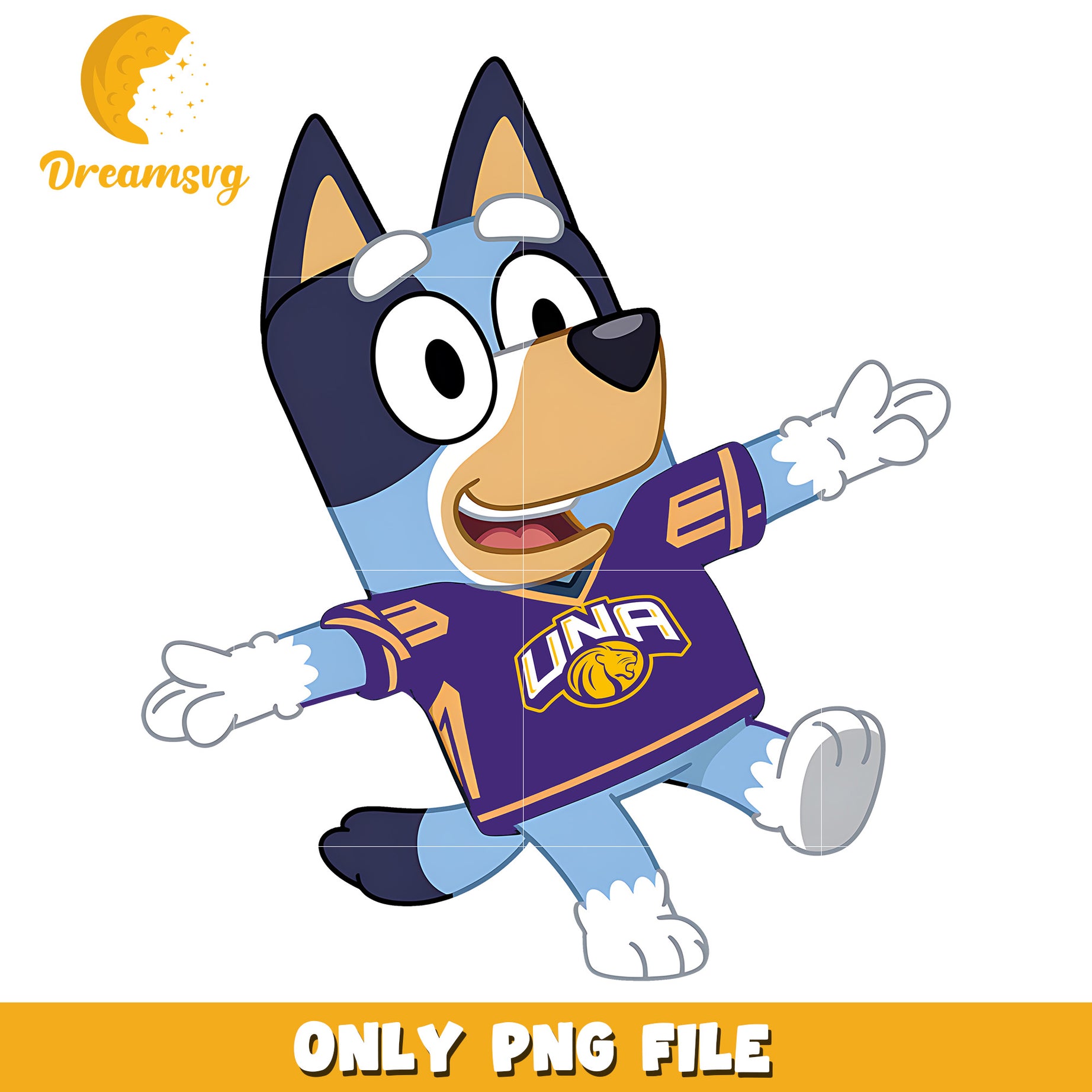 Bluey chearleader ncaa png, North Alabama Lions png, ncaa png