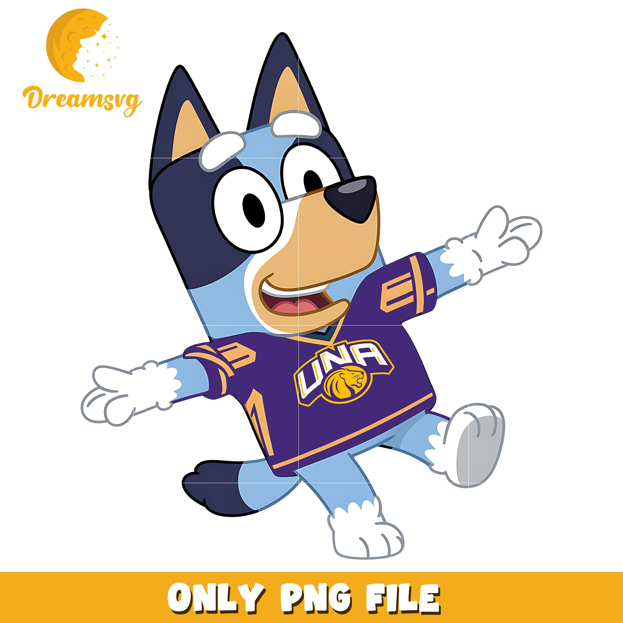 Bluey chearleader ncaa png, North Alabama Lions png, ncaa png