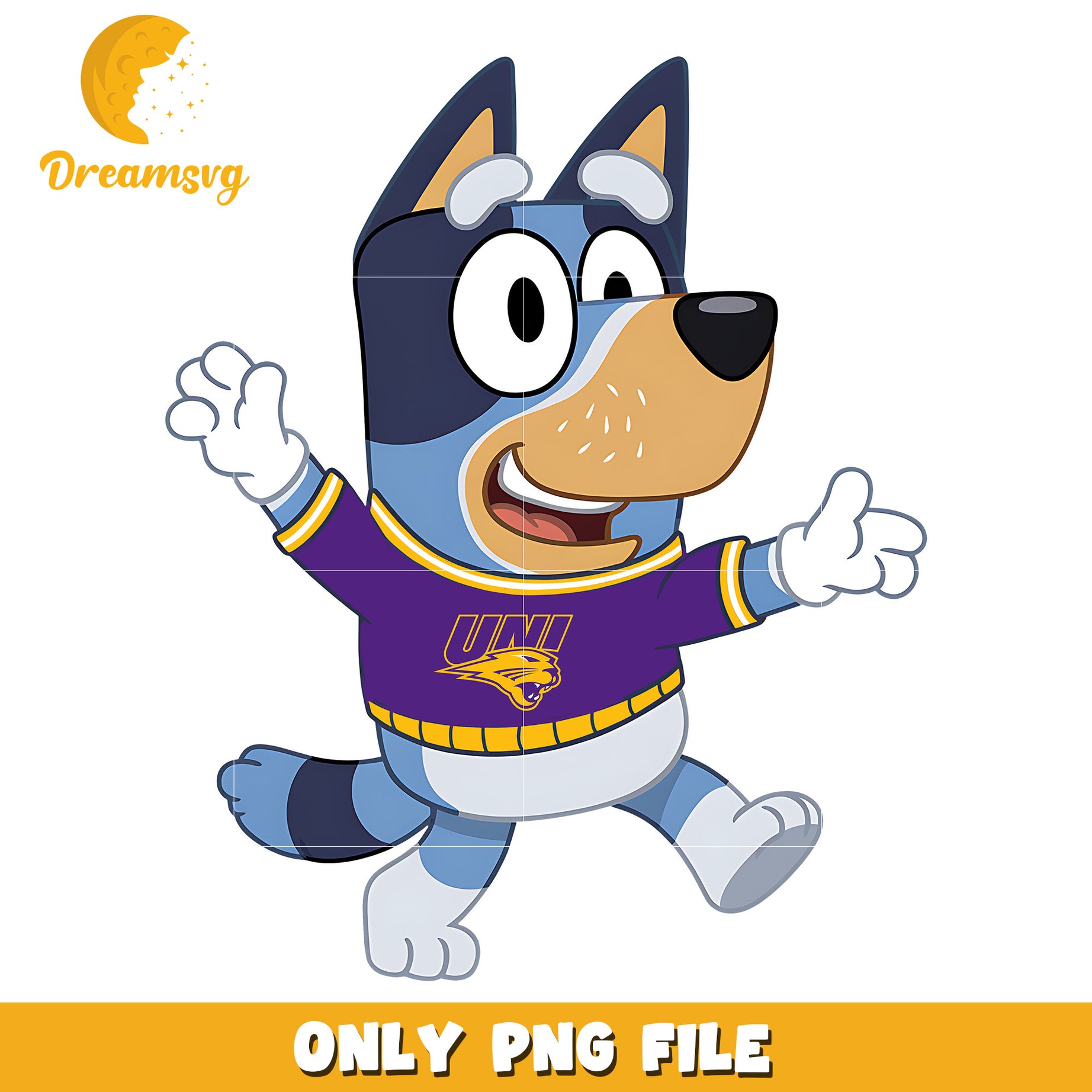 Bluey chearleader ncaa png, Northern Iowa Panthers png, ncaa png