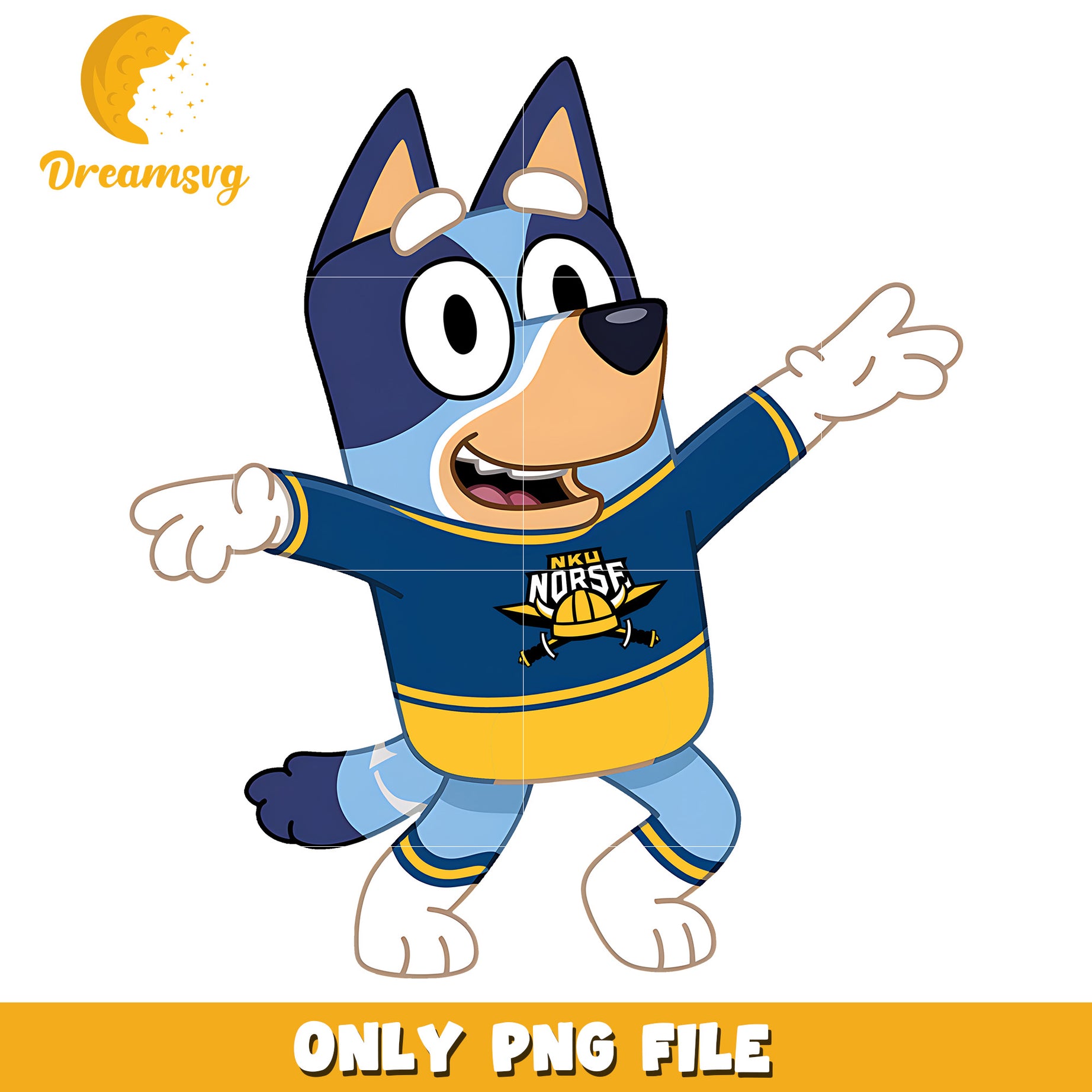 Bluey chearleader ncaa png, Northern Kentucky Norse png, ncaa png