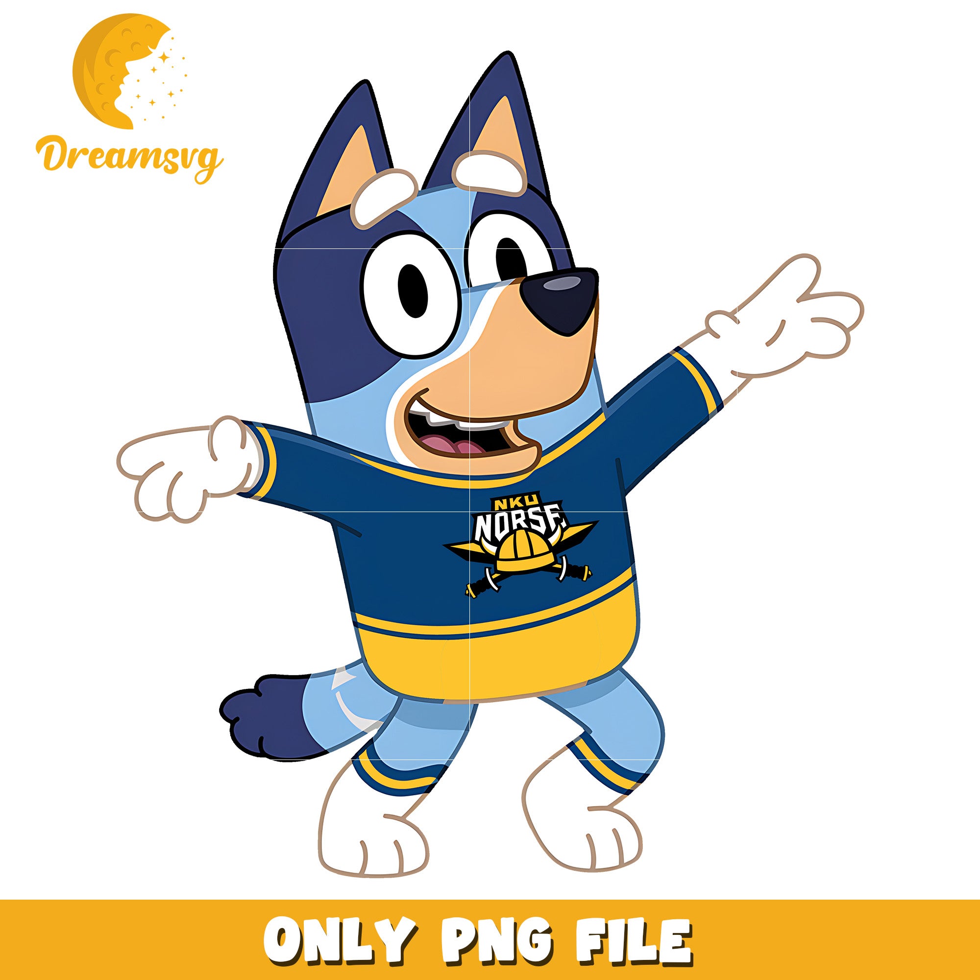 Bluey chearleader ncaa png, Northern Kentucky Norse png, ncaa png