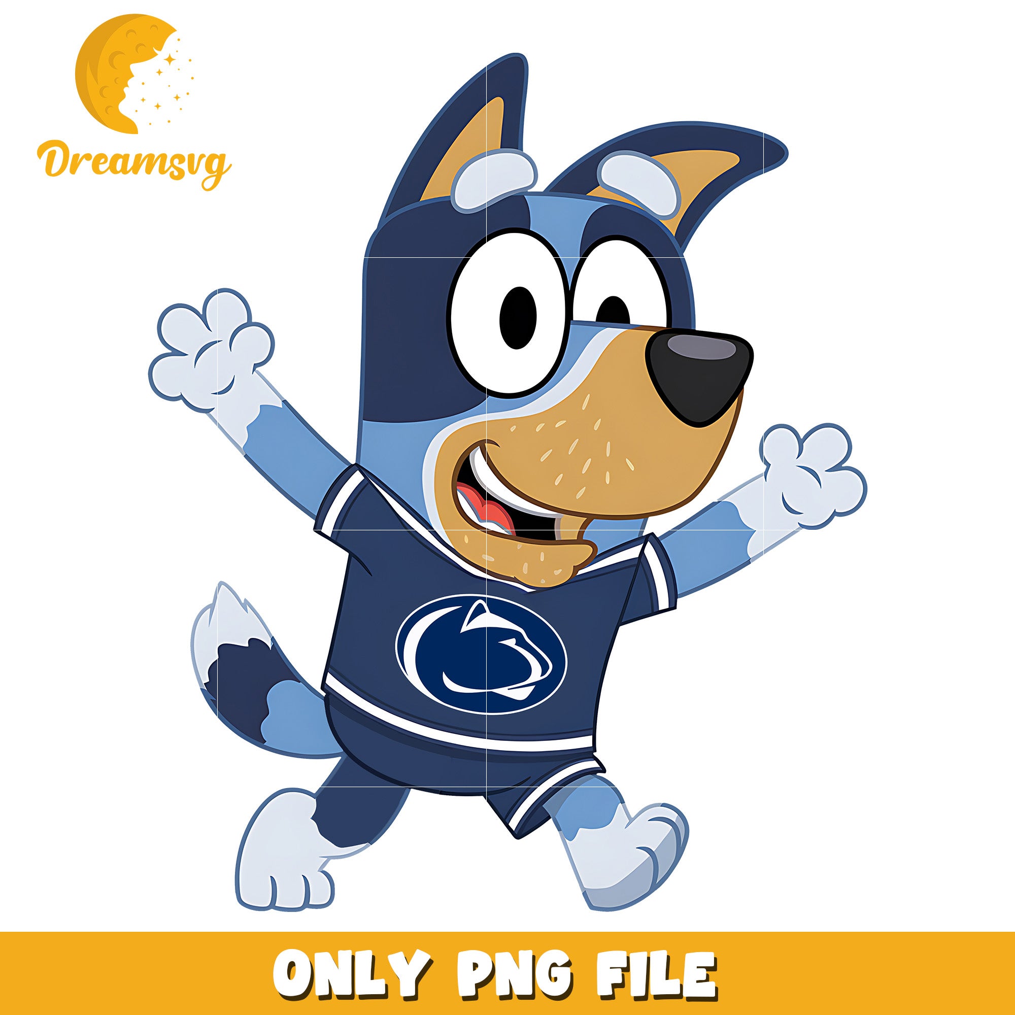 Bluey chearleader ncaa png, Penn State Nittany Lions png, ncaa png