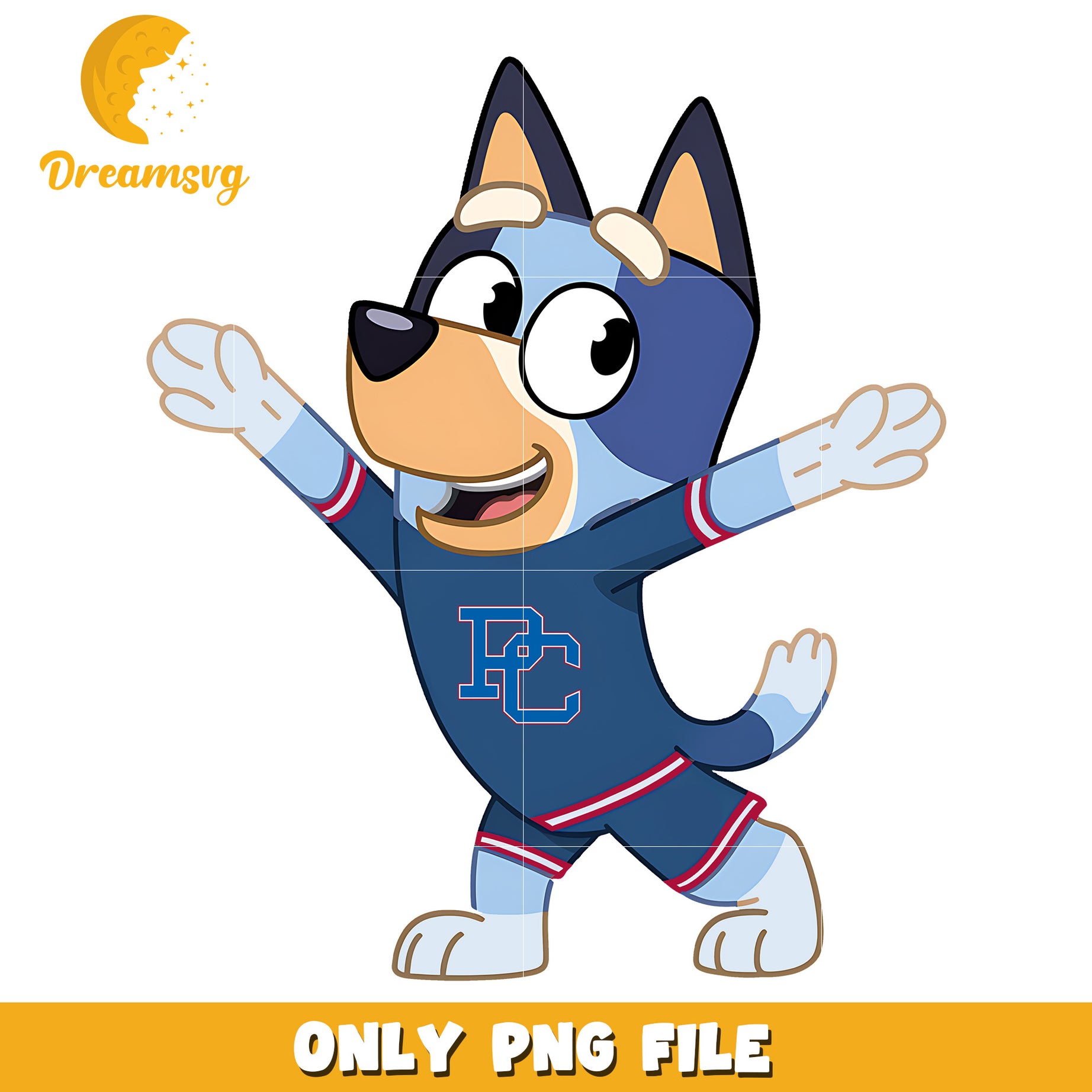 Bluey chearleader ncaa png, Presbyterian Blue Hose png, ncaa png