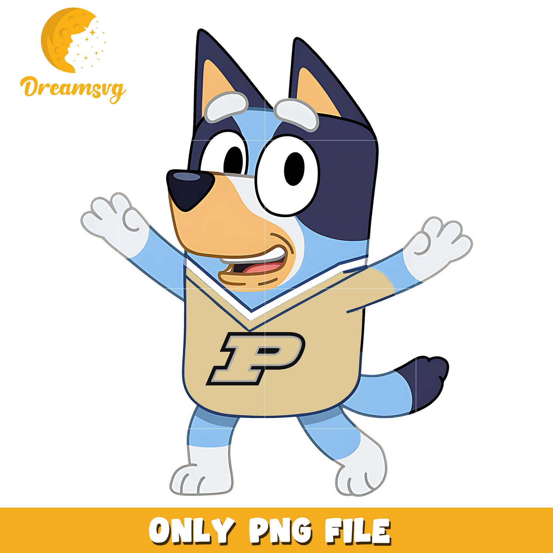 Bluey chearleader ncaa png, Purdue Boilermakers png, ncaa png