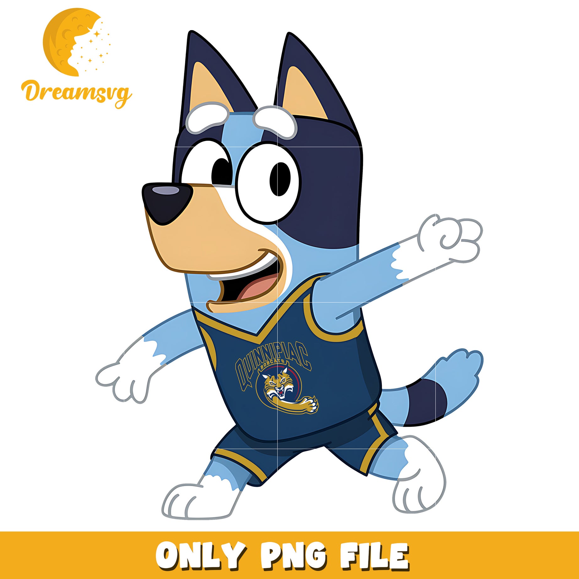 Bluey chearleader ncaa png, Quinnipiac Bobcats png, ncaa png