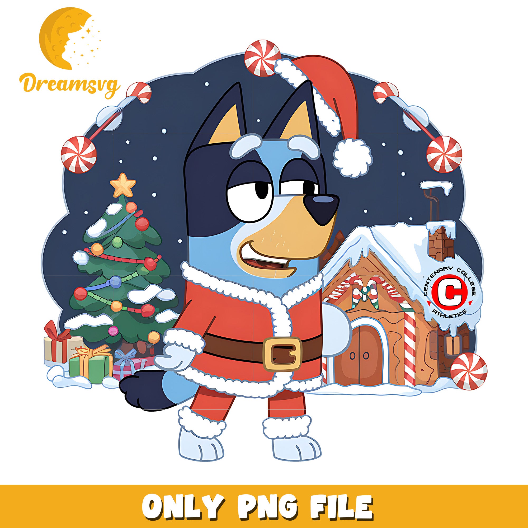 Bluey christmas day png, Centenary Gentlemen png, ncaa png