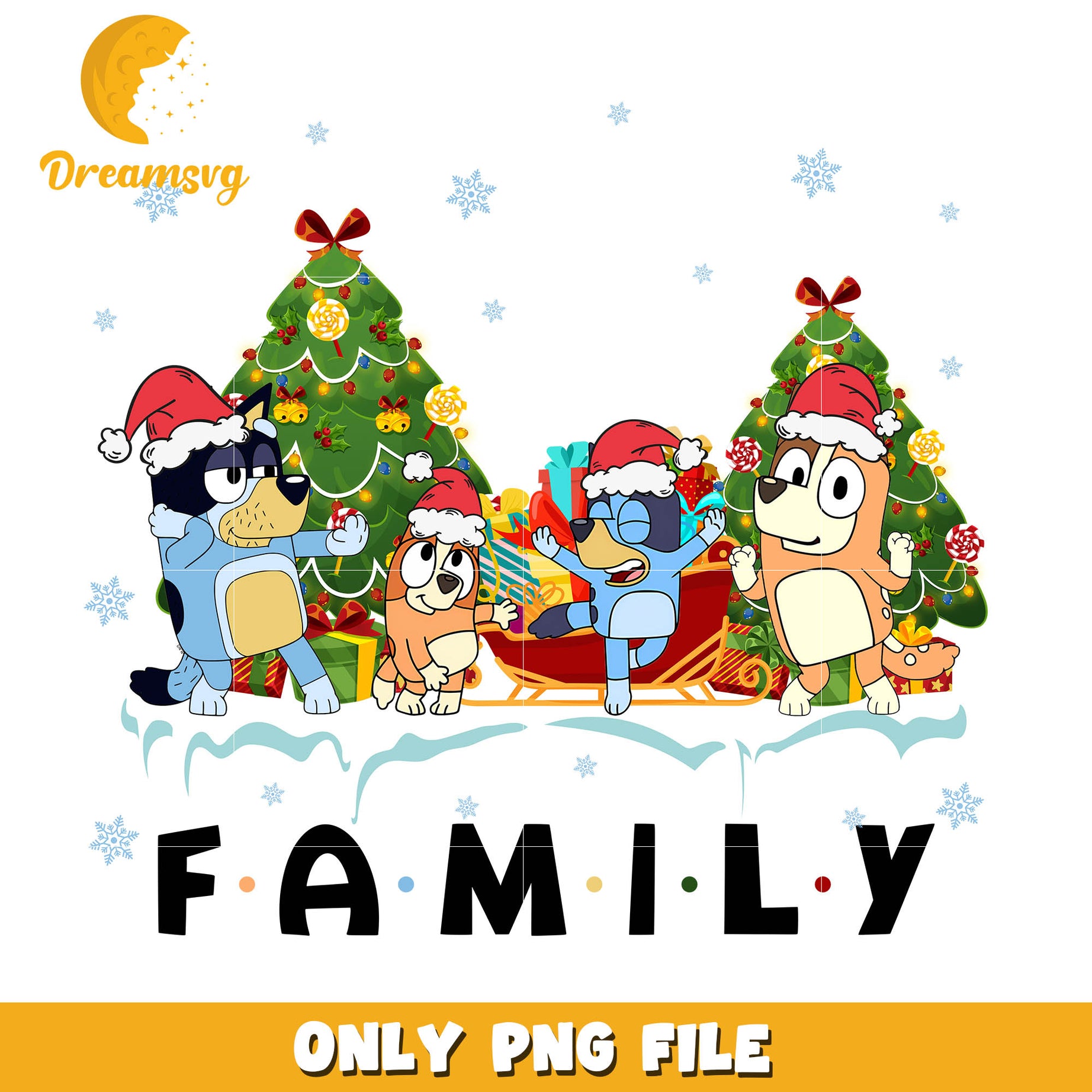 Bluey christmas family png, bluey​ png, is bluey disney​ png