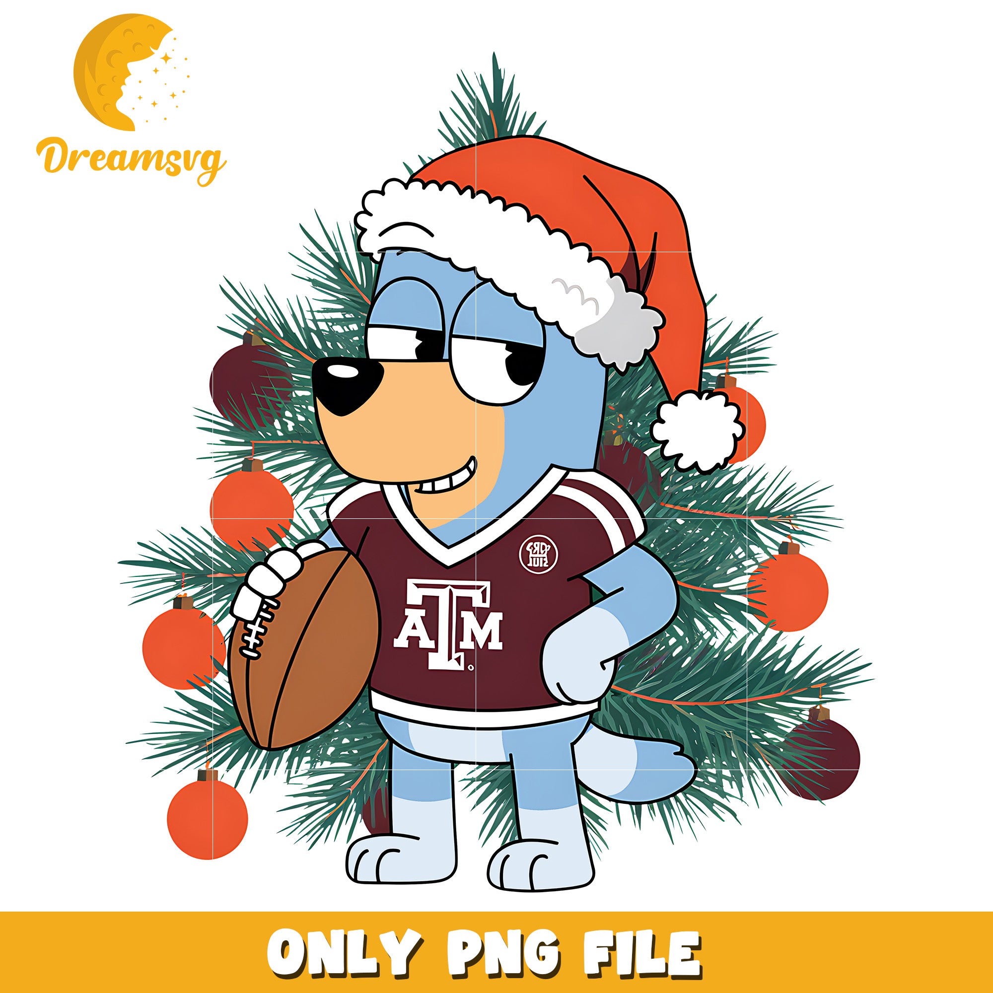 Bluey christmas tree design png, Texas A&M Aggies png, ncaa png