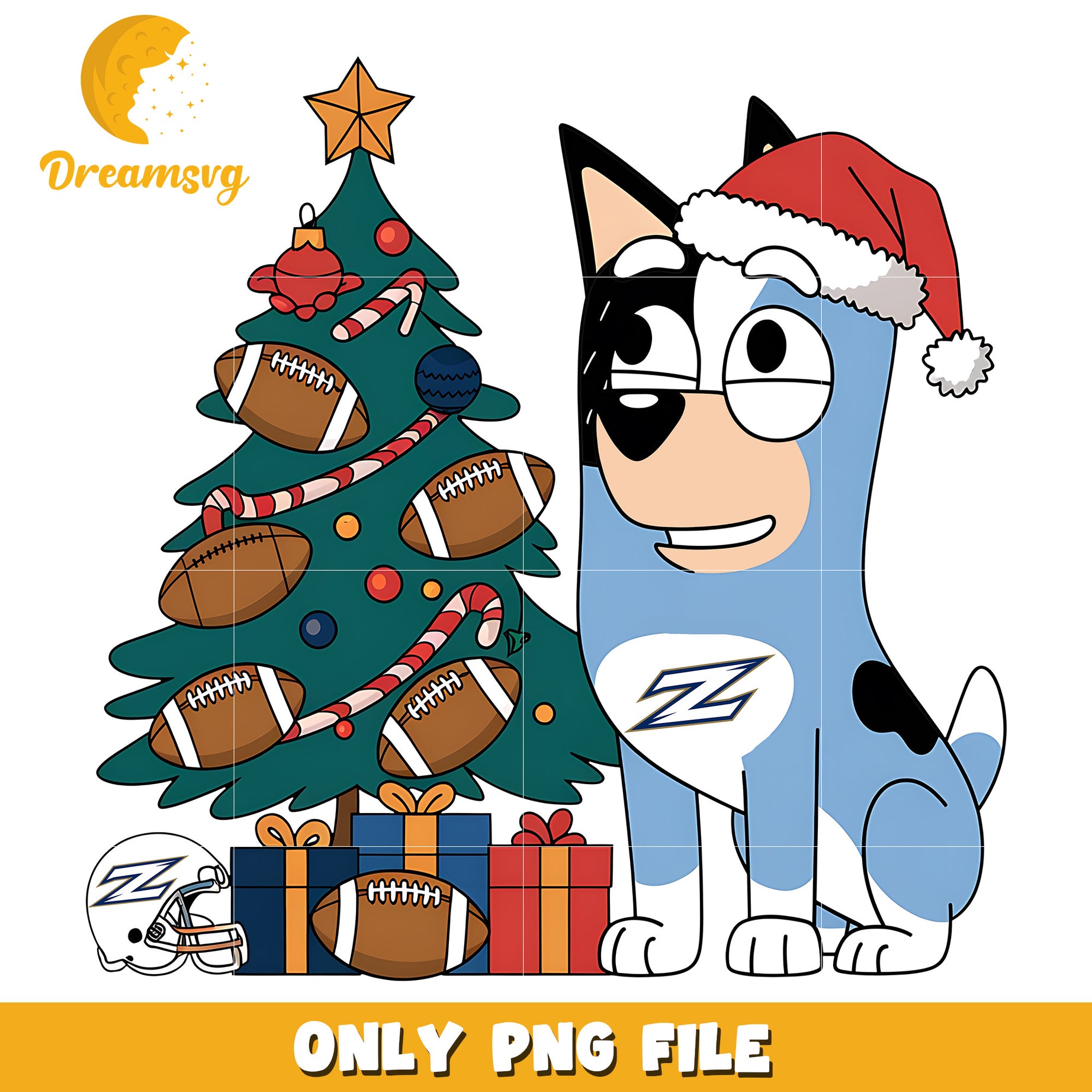 Bluey christmas tree png, Air Force Falcons png, ncaa png