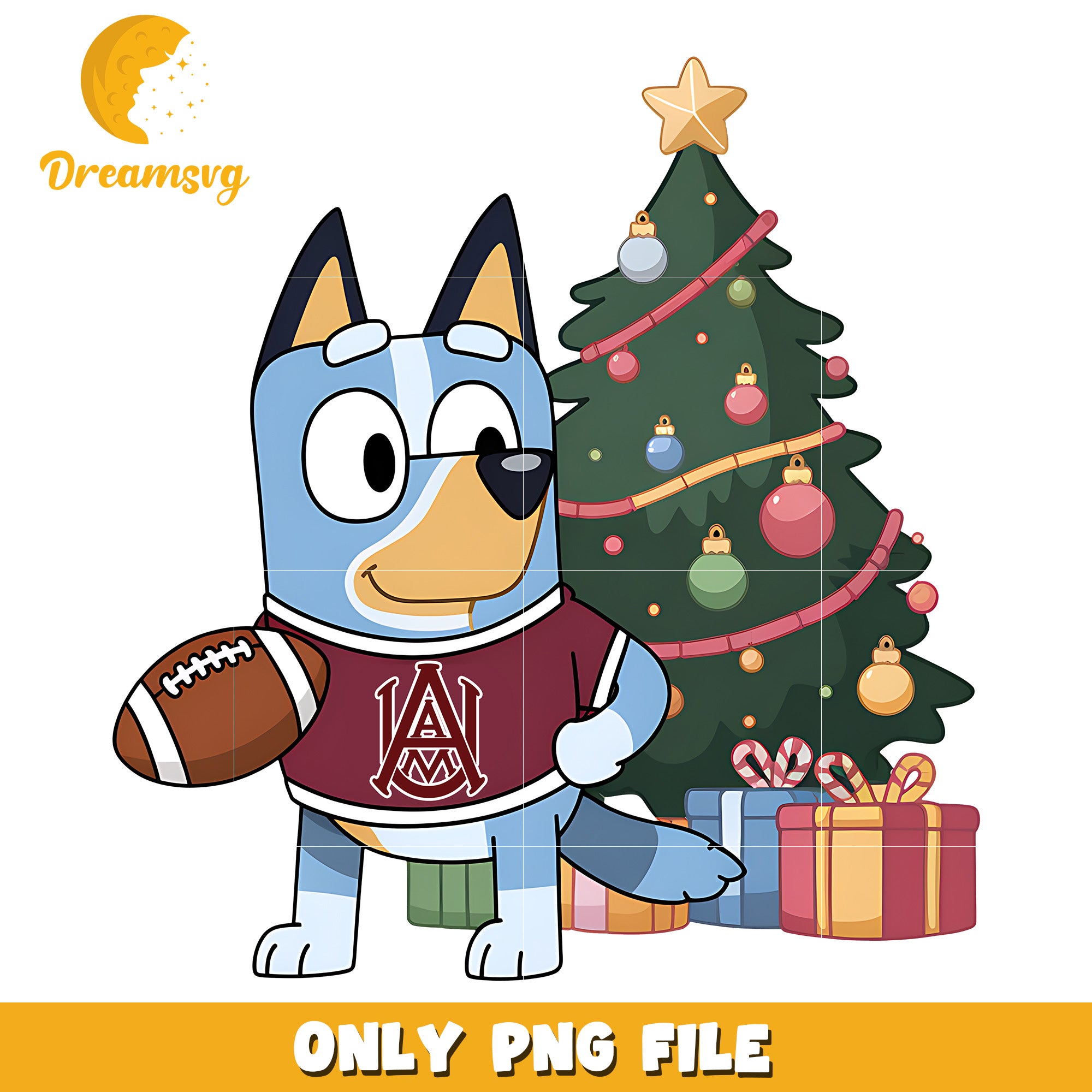 Bluey christmas tree png, Alabama A&M Bulldogs png, ncaa png