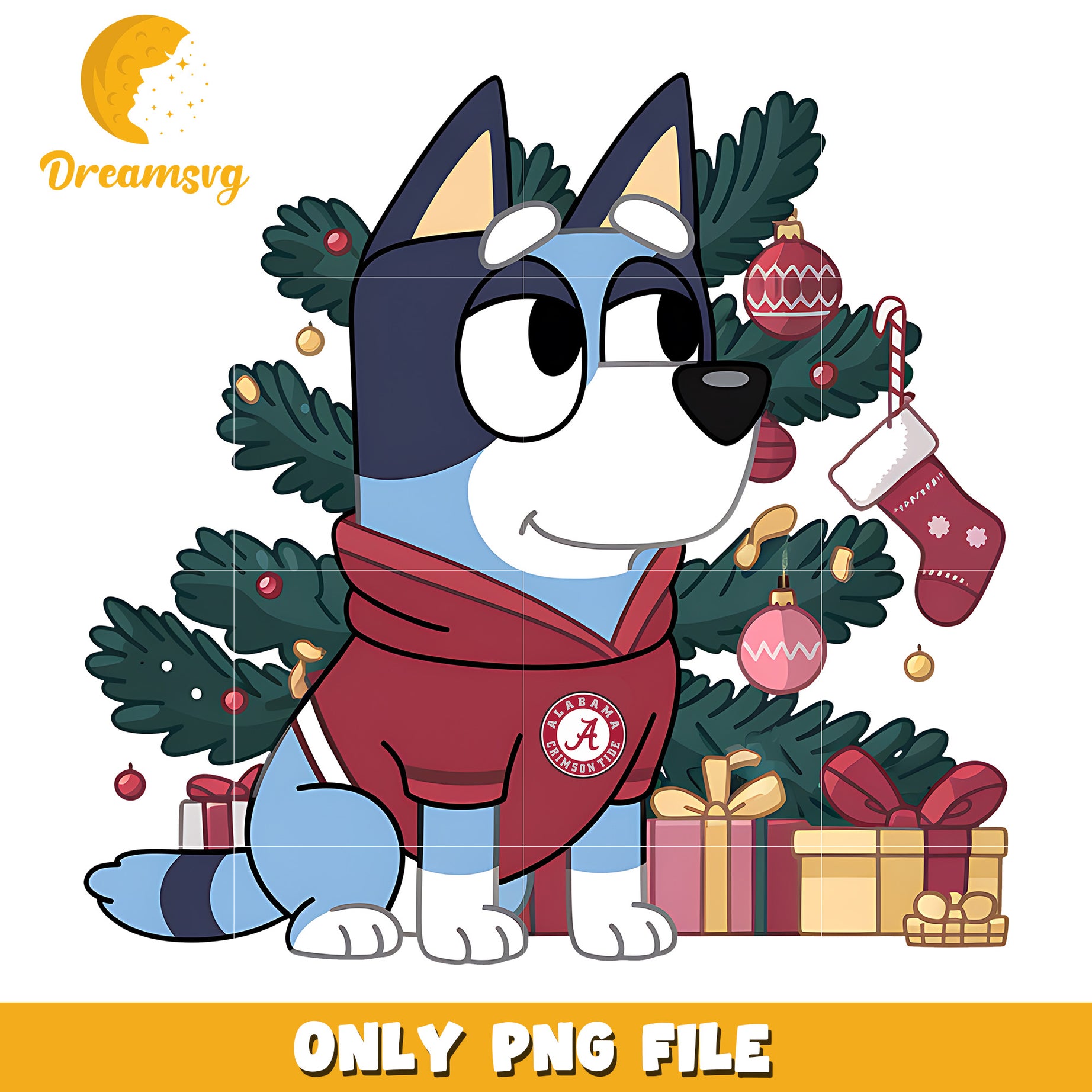Bluey christmas tree png, Alabama Crimson Tide png, ncaa png