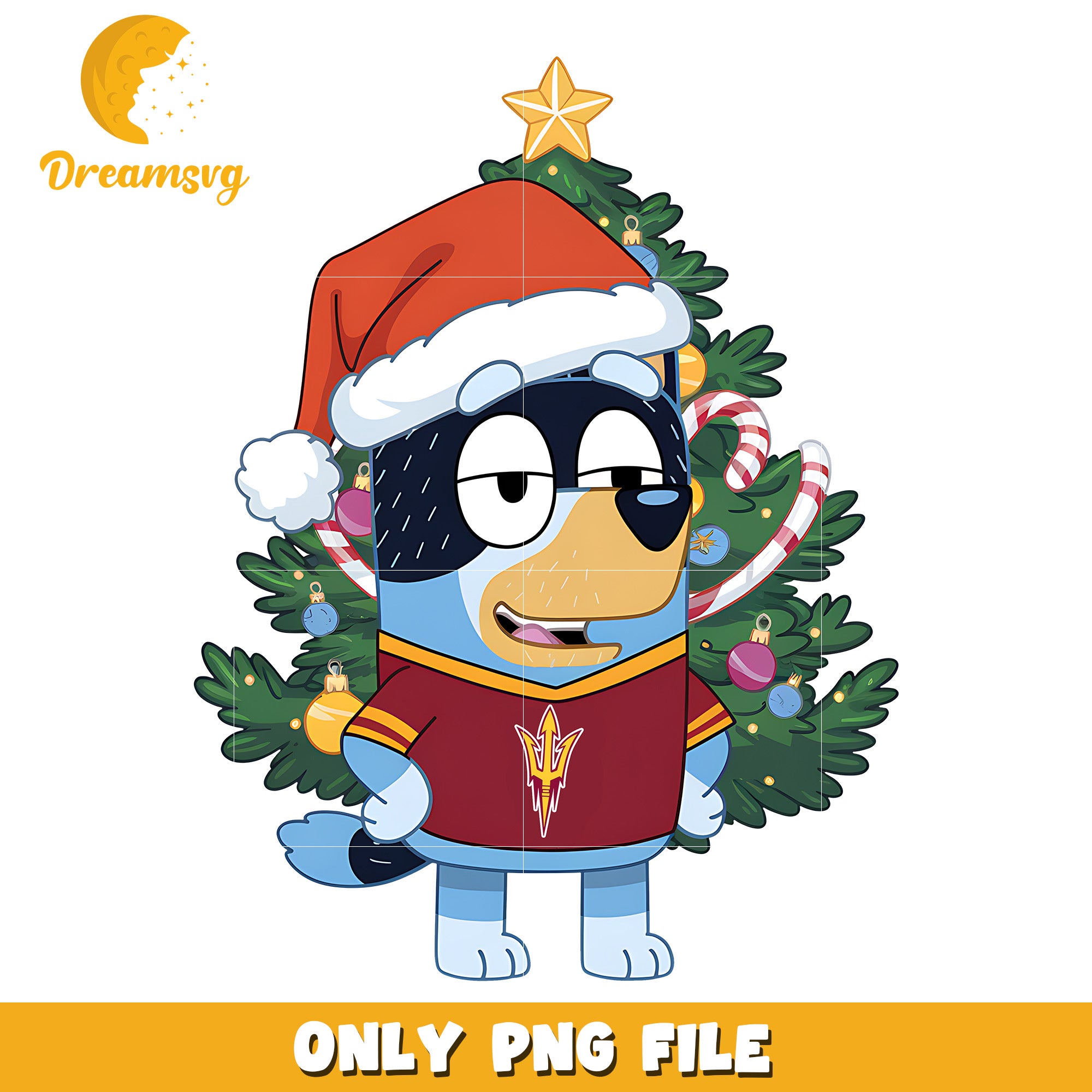 Bluey christmas tree png, Arizona State Sun Devils png, ncaa png