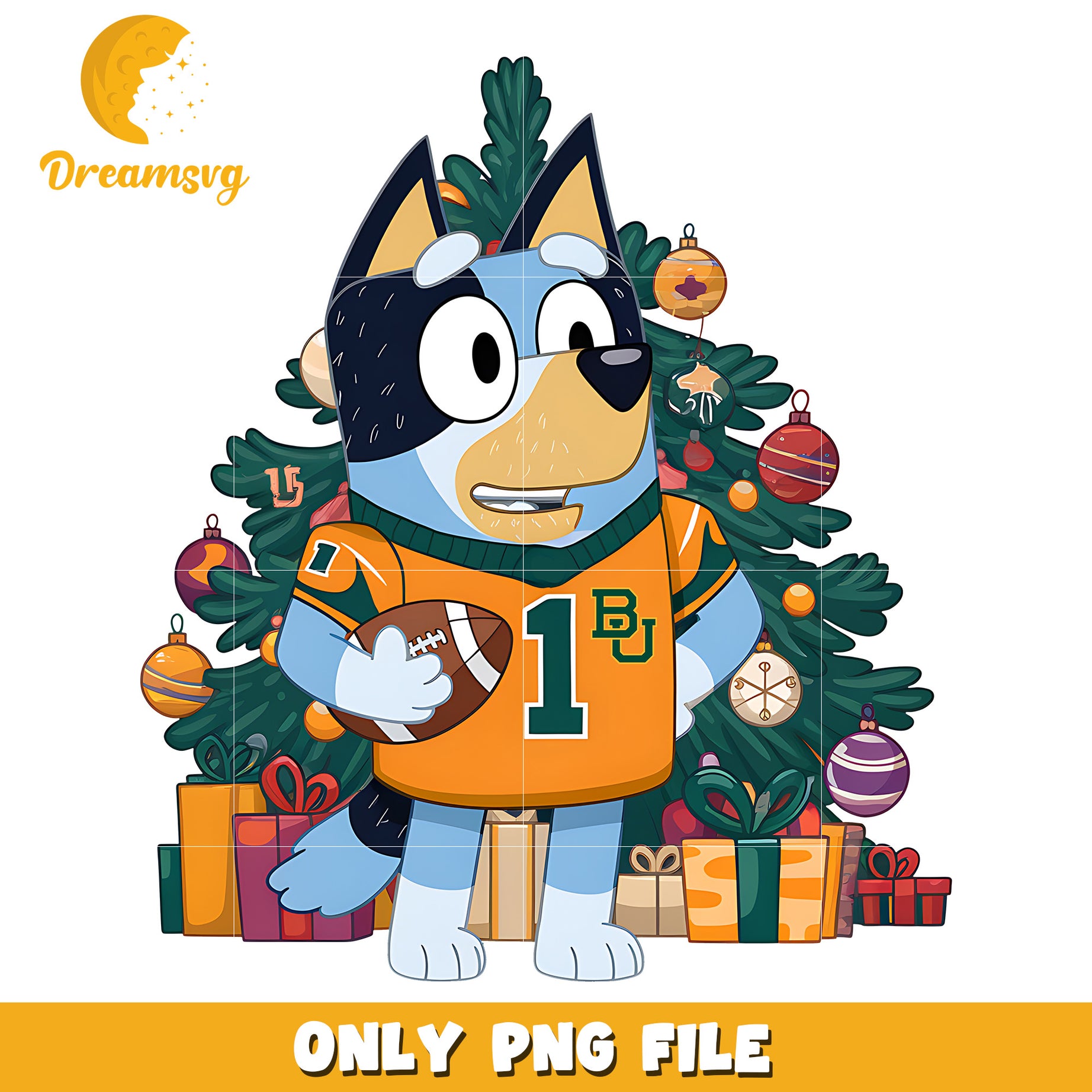 Bluey christmas tree png, Baylor Bears png, ncaa png