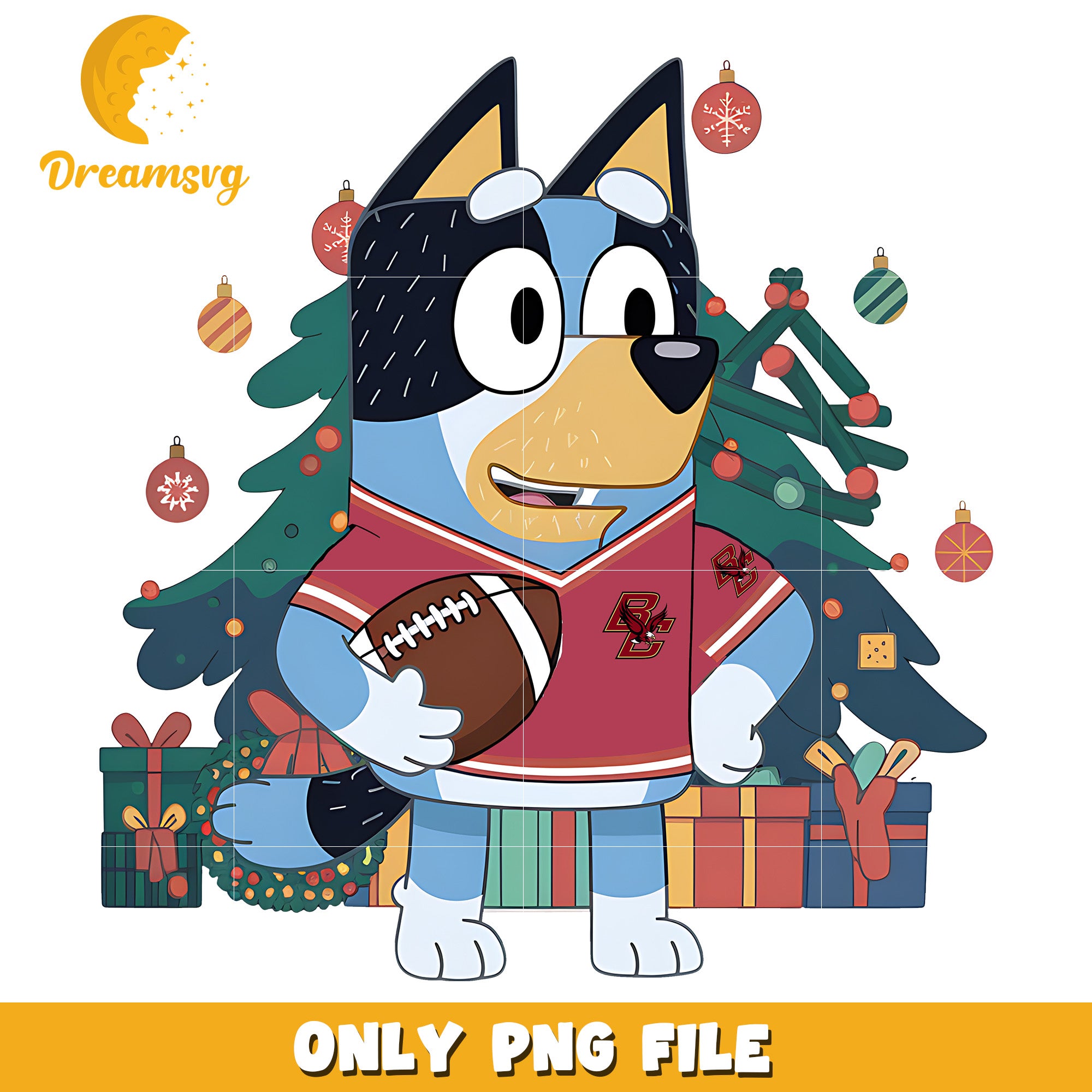 Bluey christmas tree png, Boston College Eagles png, ncaa png