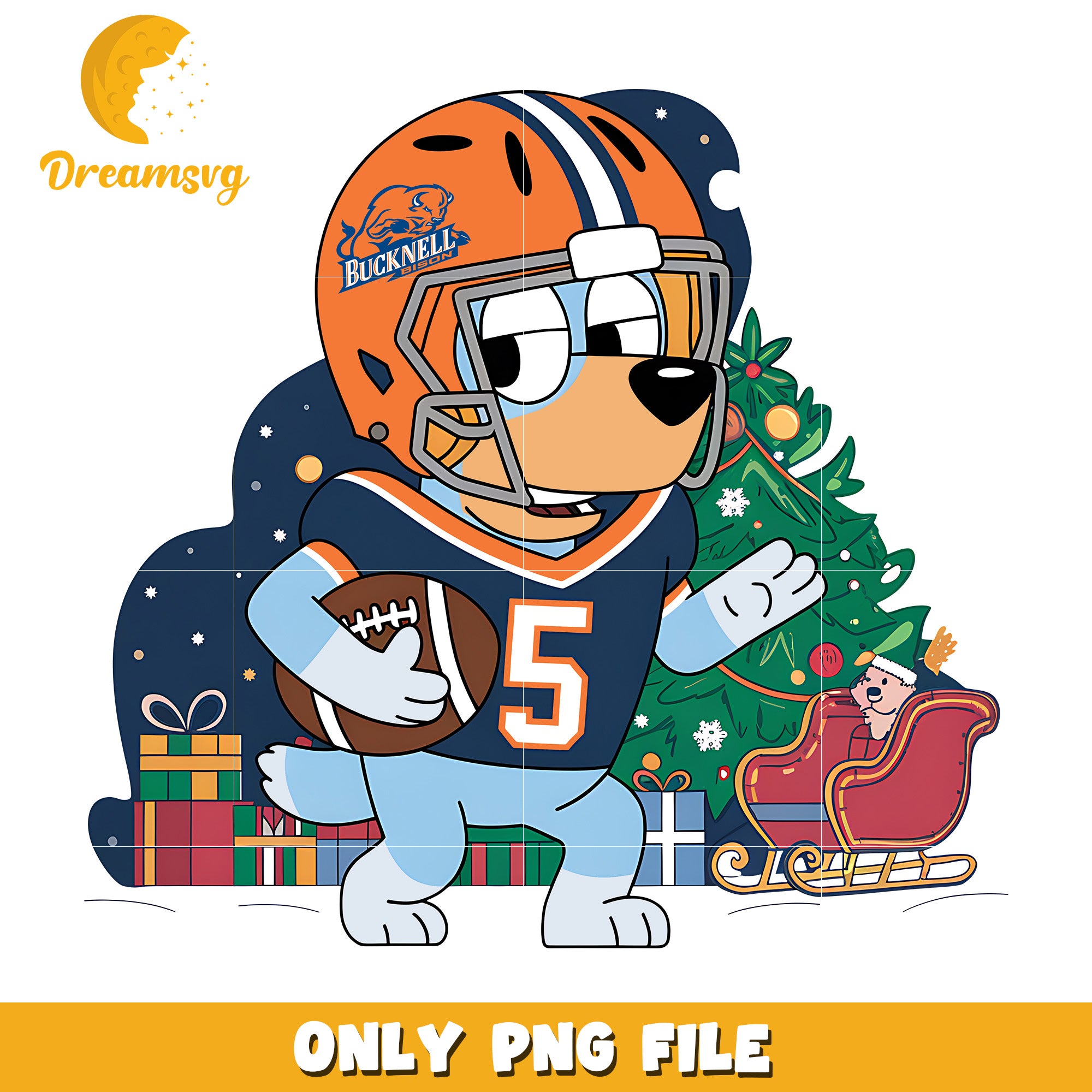 Bluey christmas tree png, Bucknell Bison png, ncaa png