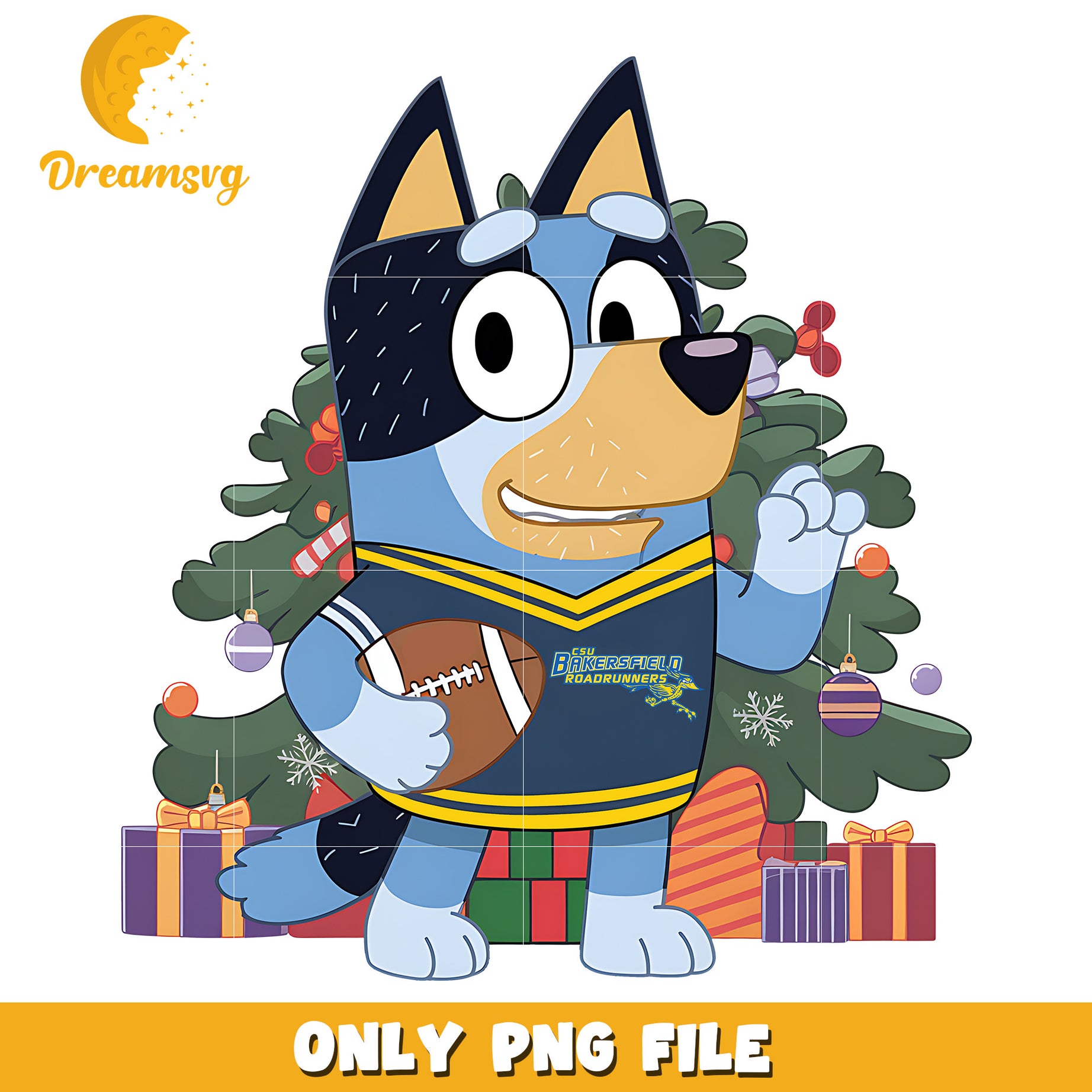 Bluey christmas tree png, CSU Bakersfield Roadrunners png, ncaa png