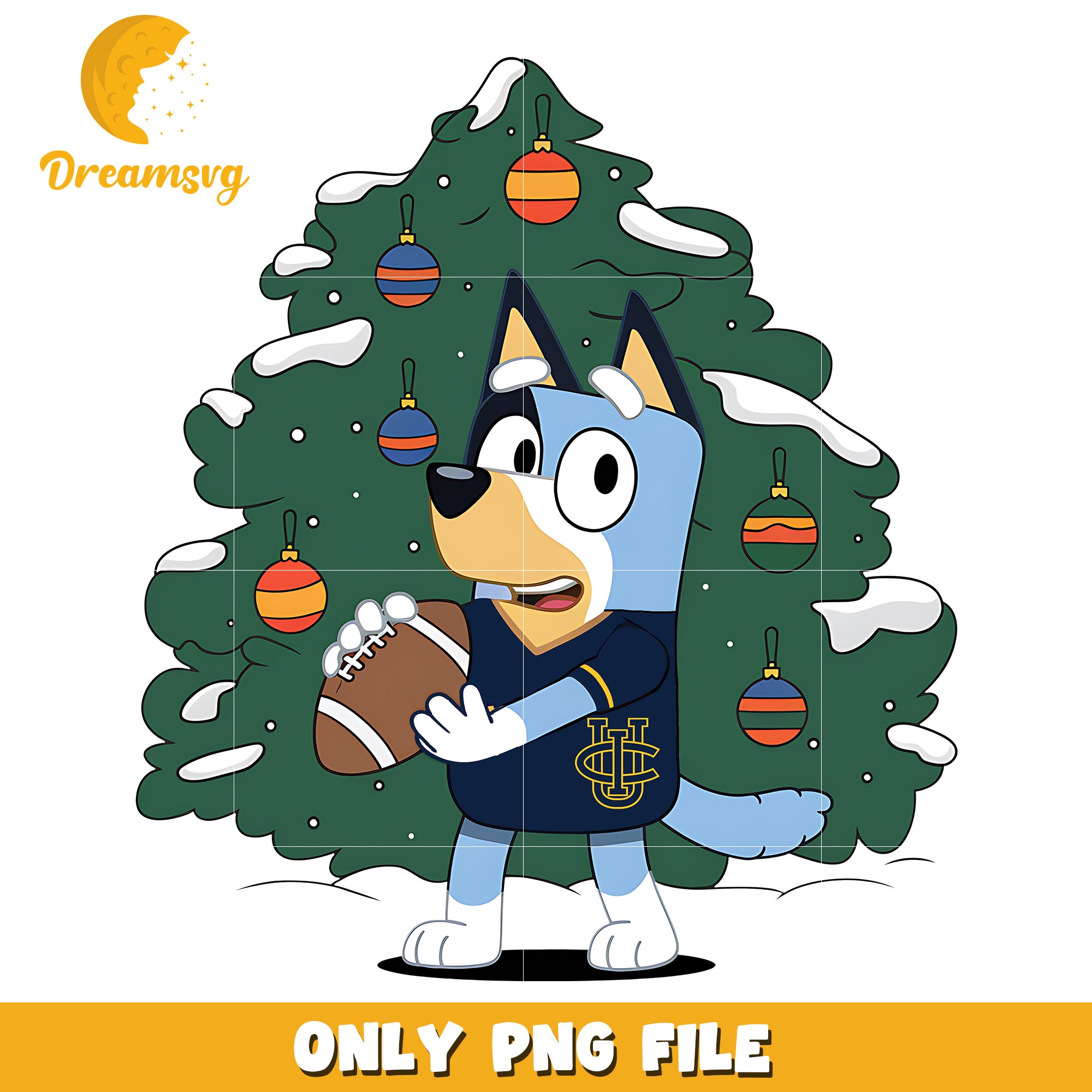 Bluey christmas tree png, California Irvine Anteaters png, ncaa png
