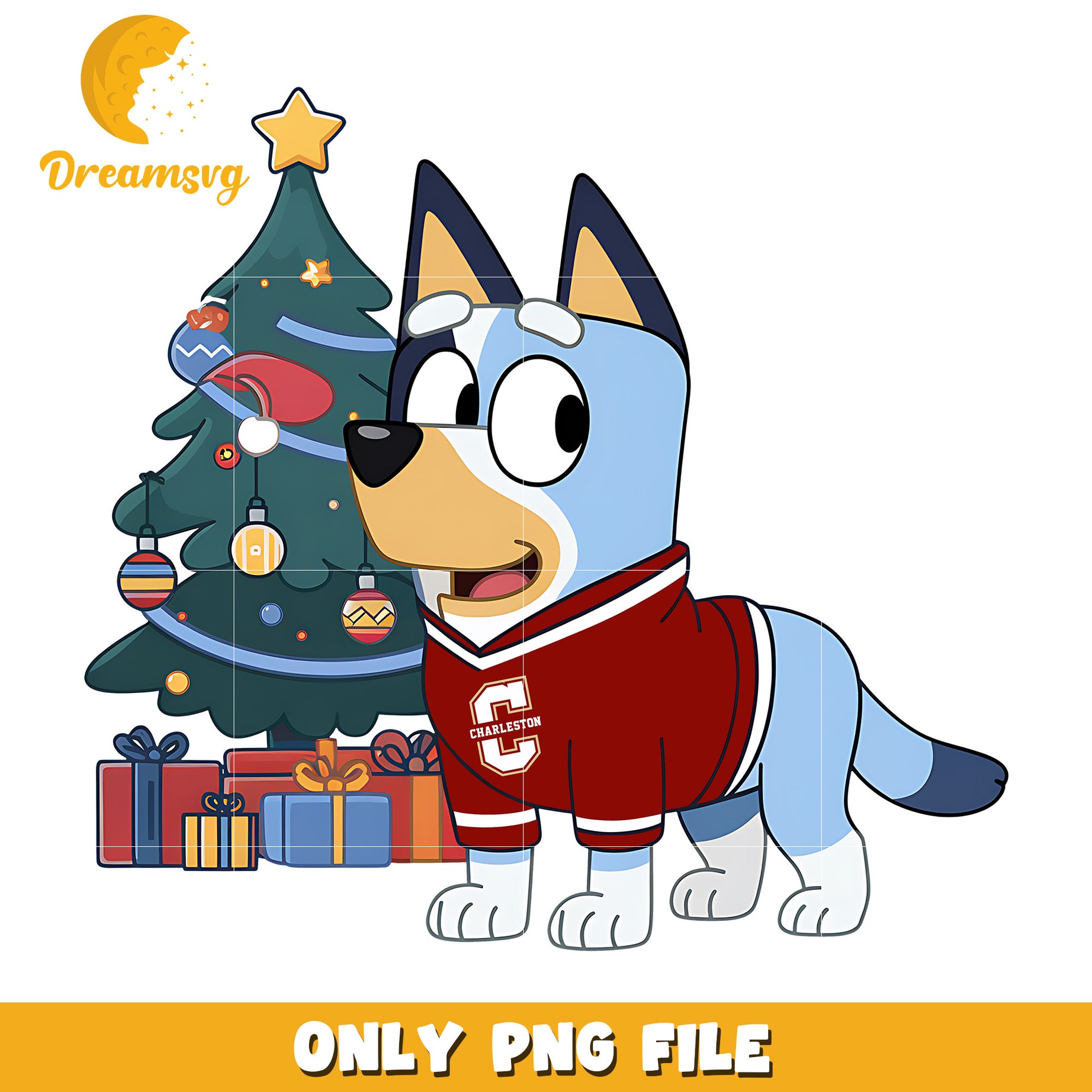 Bluey christmas tree png, College of Charleston Cougars png, ncaa png