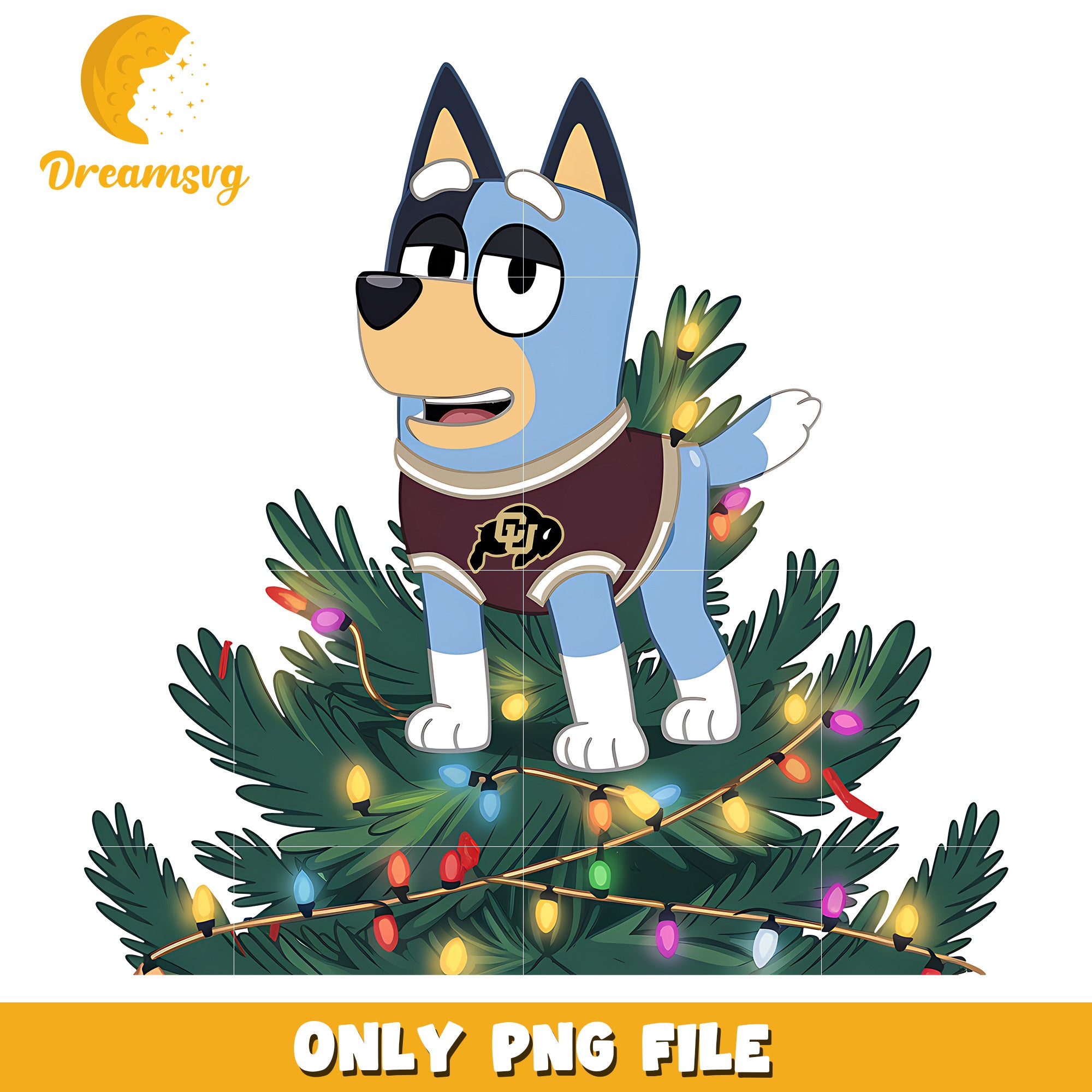 Bluey christmas tree png, Colorado Buffaloes png, ncaa png