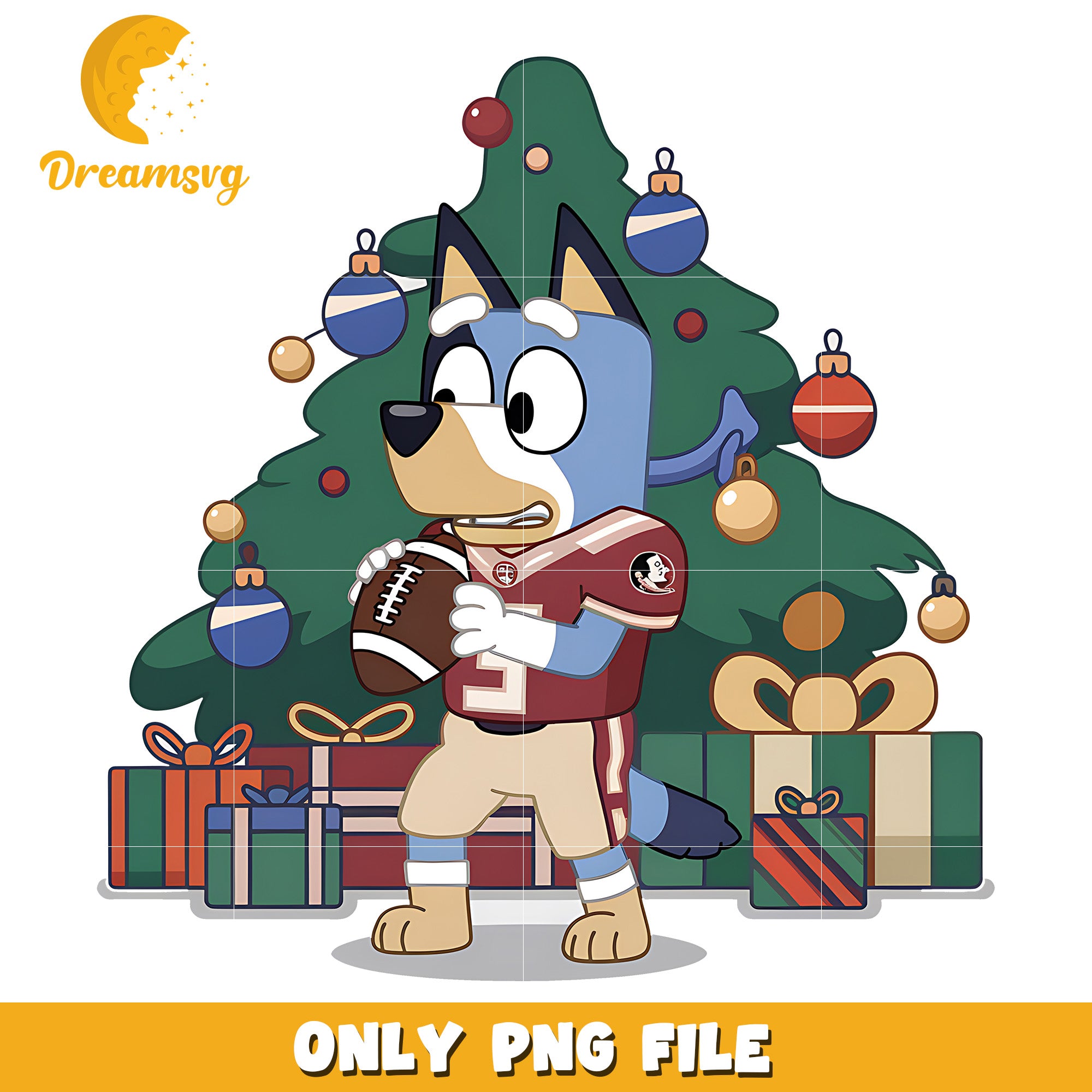 Bluey christmas tree png, Florida State Seminoles png, ncaa png