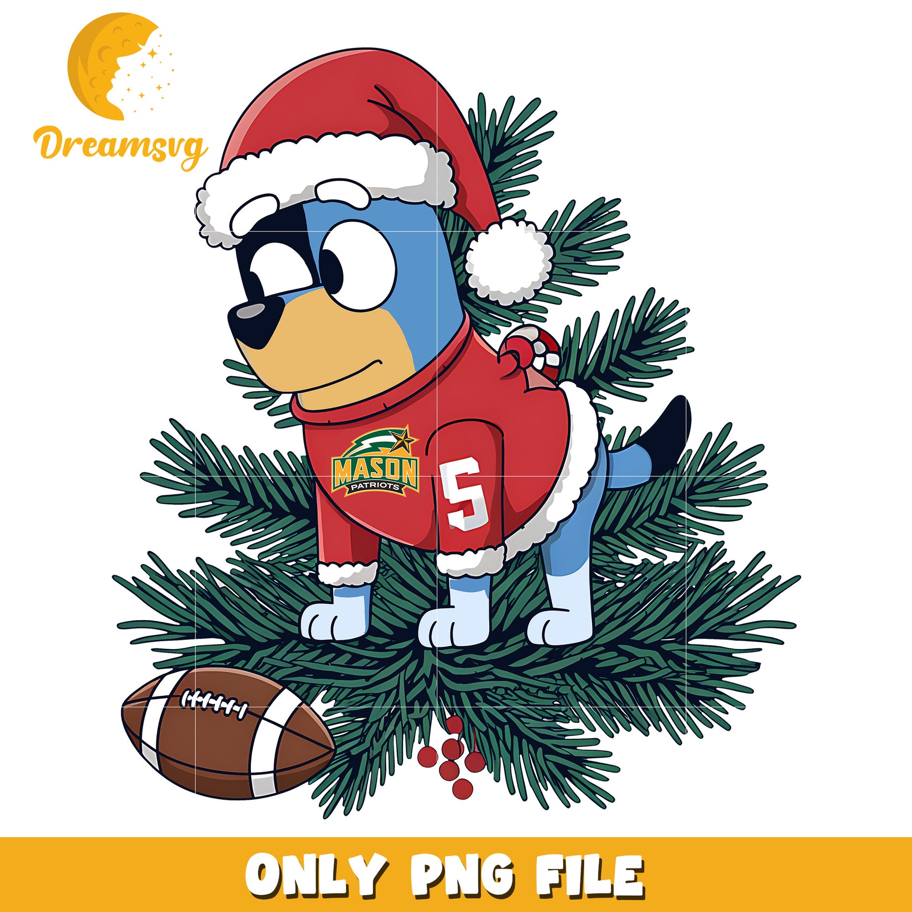 Bluey christmas tree png, George Mason Patriots png, ncaa png