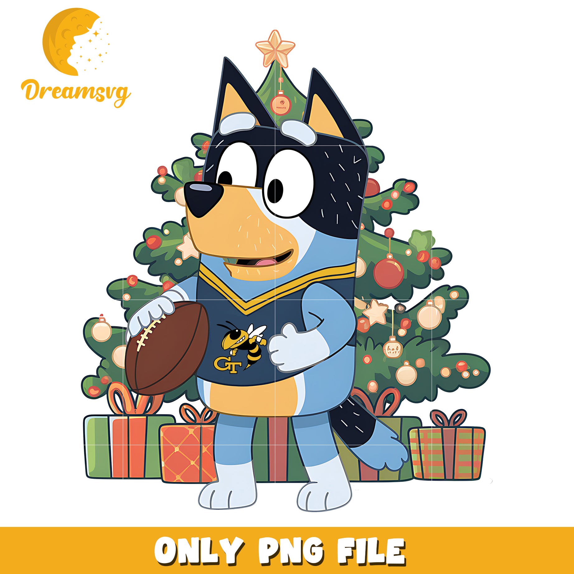 Bluey christmas tree png, Georgia Tech Yellow Jackets png, ncaa png
